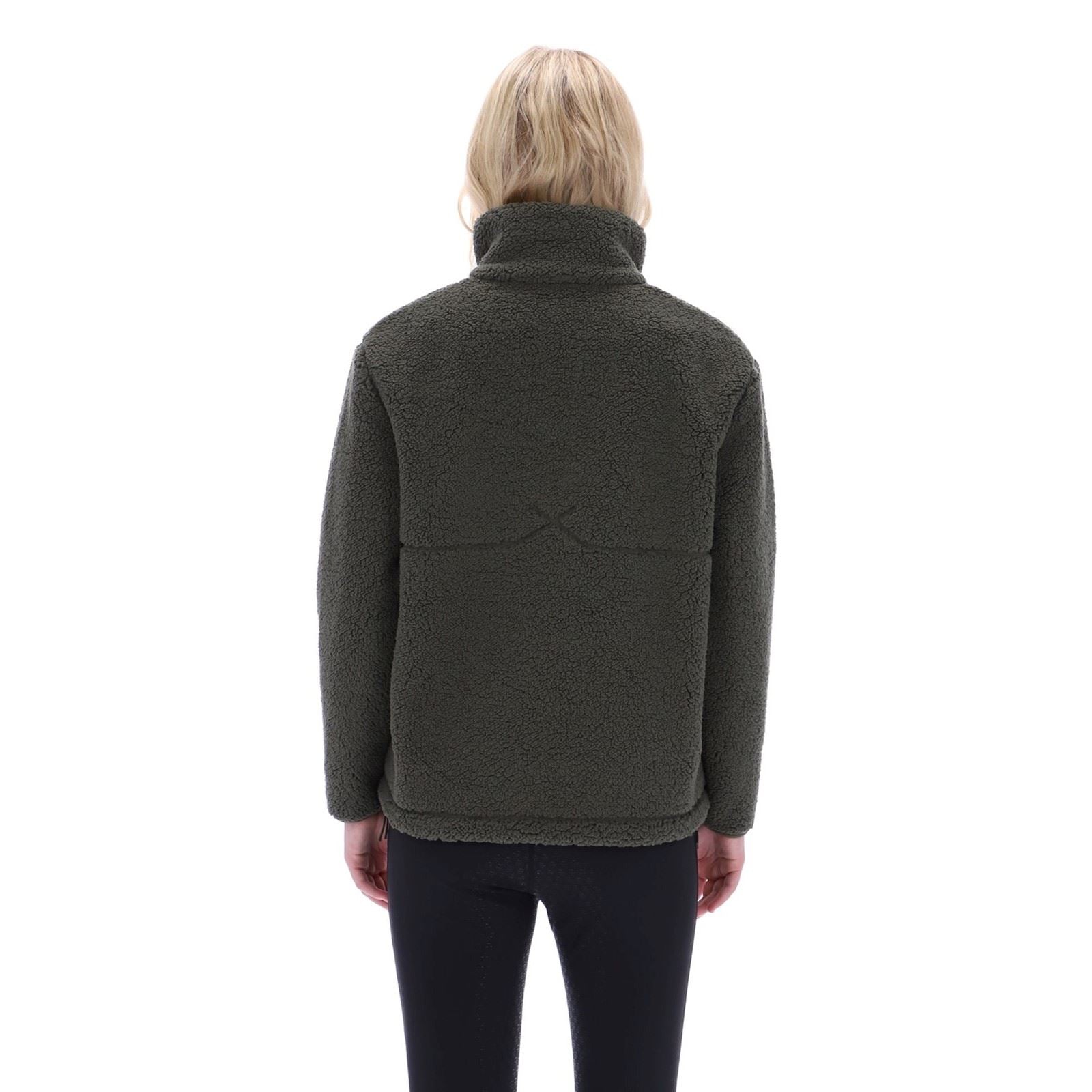 Hunter Tiorga 1/4 Zip Borg Fleece Pulls À Col Zippé Pour Hommes En Polyester Verts
