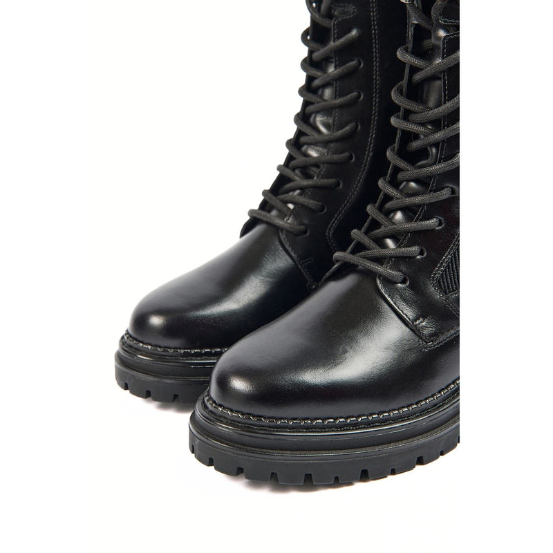 Pod Polly Bottes Noires Pour Femmes En Cuir/Textile