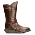 Fly London MES 2 Rug Bottes En Cuir Pour Femmes Marron