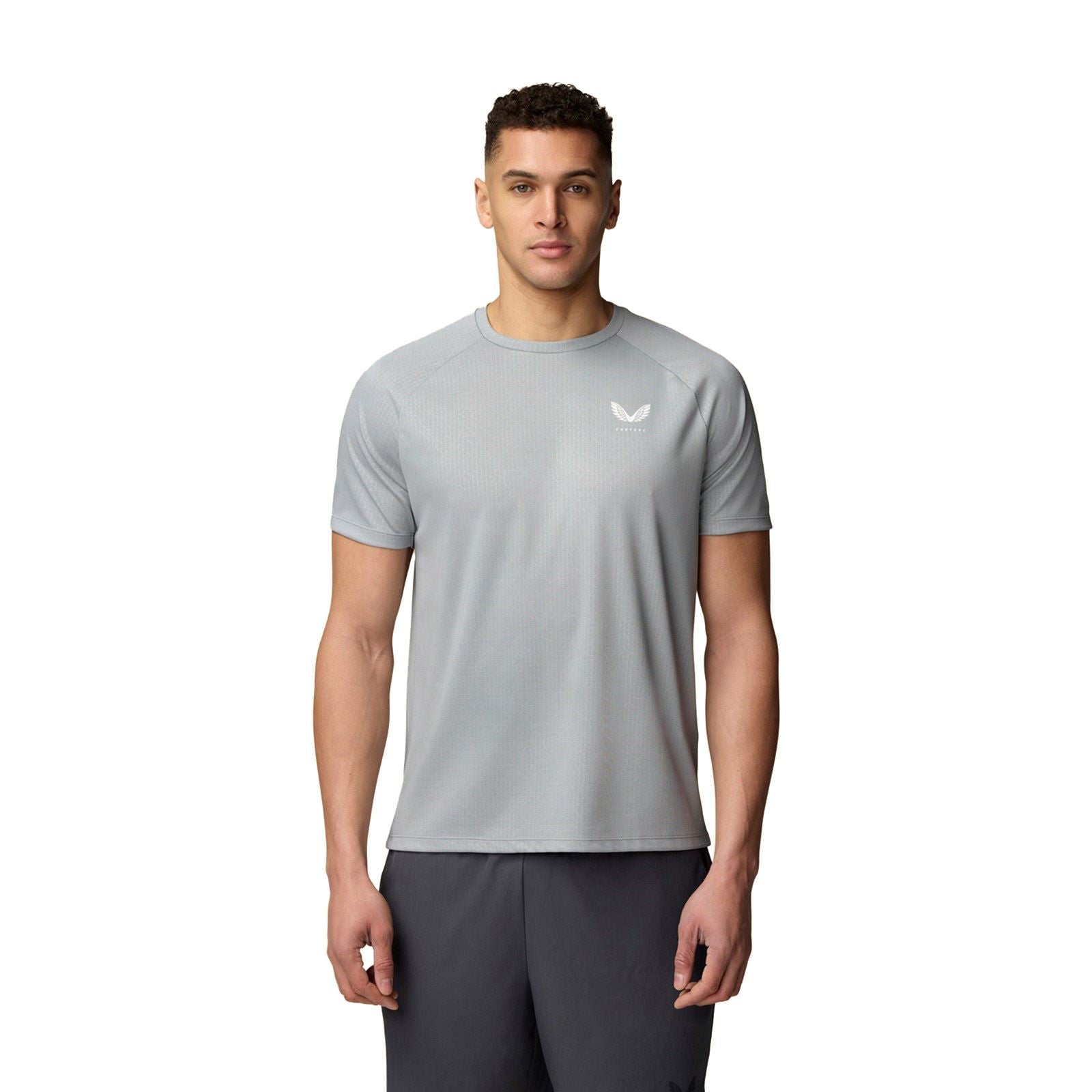 Castore Adapt T-Shirt De Sport Gris En Polyester Pour Hommes