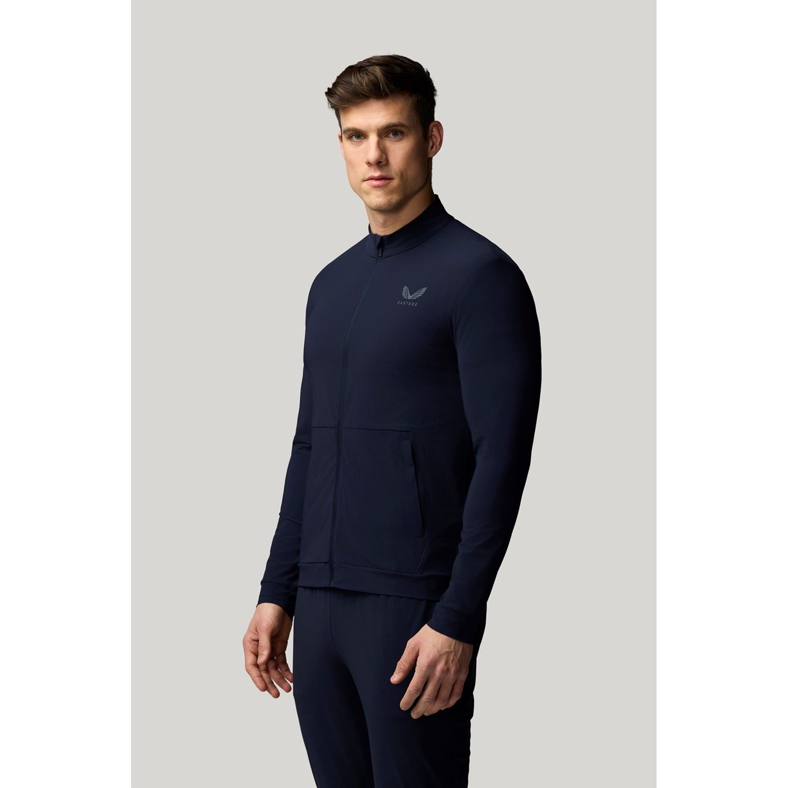 Castore Tech Training Vestes De Piste Bleues Pour Hommes
