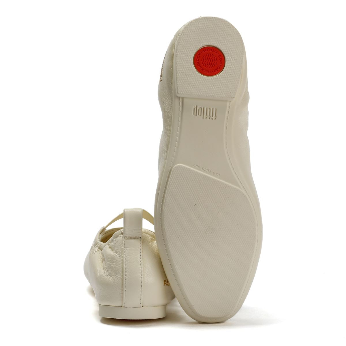 FitFlop X Pantone Delicato Mary Jane Chaussures Blanches En Cuir Pour Femmes