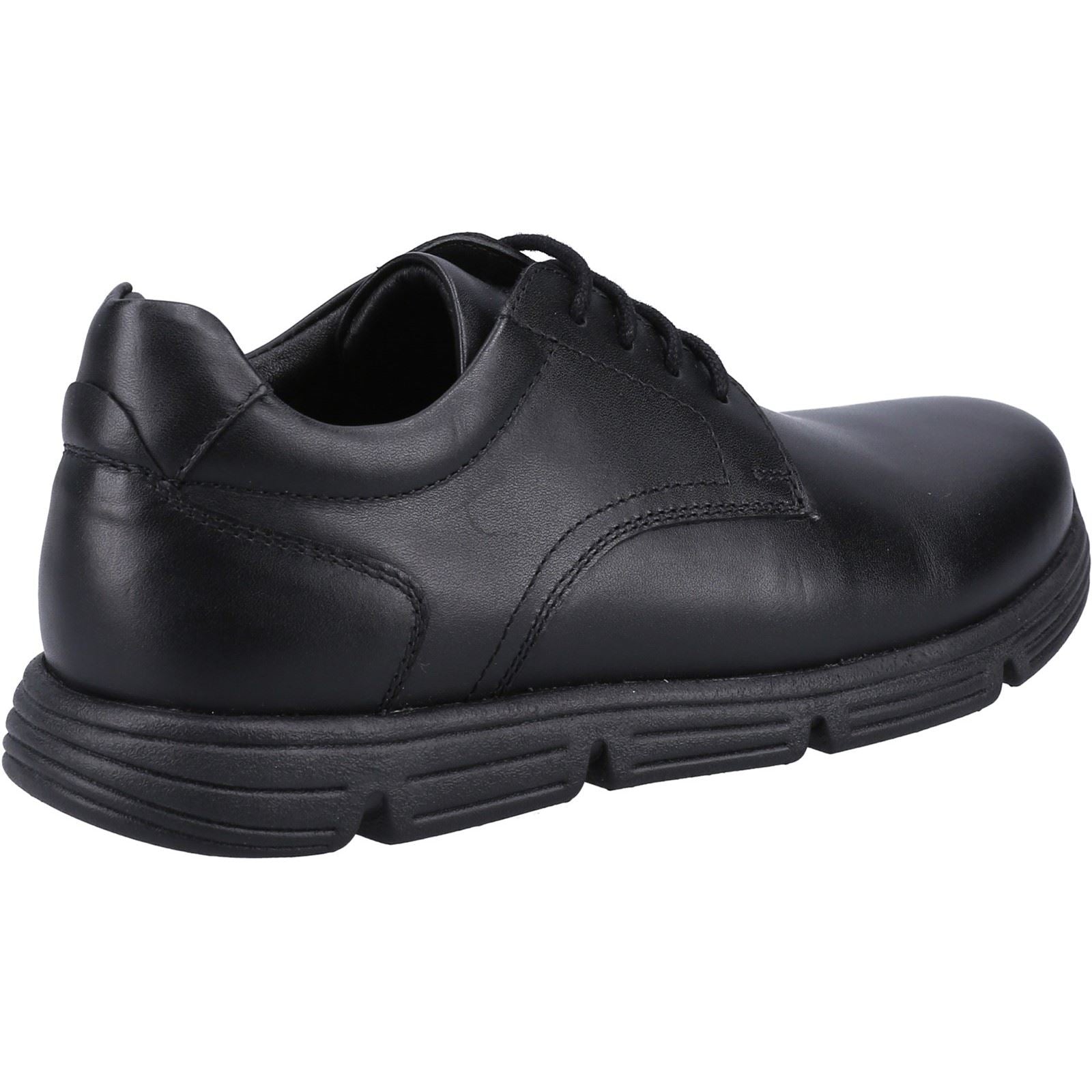 Hush Puppies Adrian SNR Chaussures Noires Pour Garçons - Royaume-uni 7