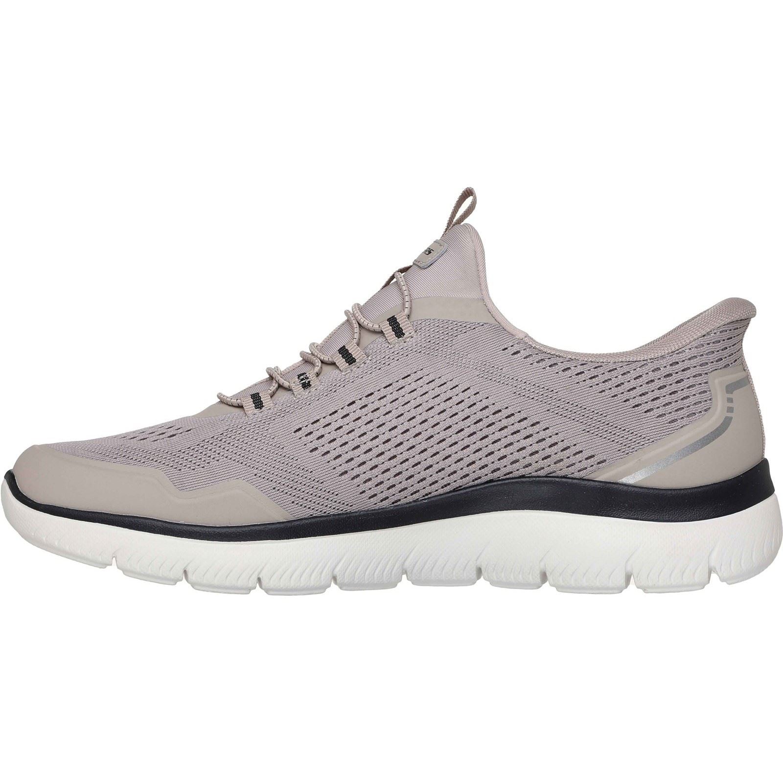 Skechers Summits Top Rate Baskets Pour Hommes Taupe/Noir En Textile