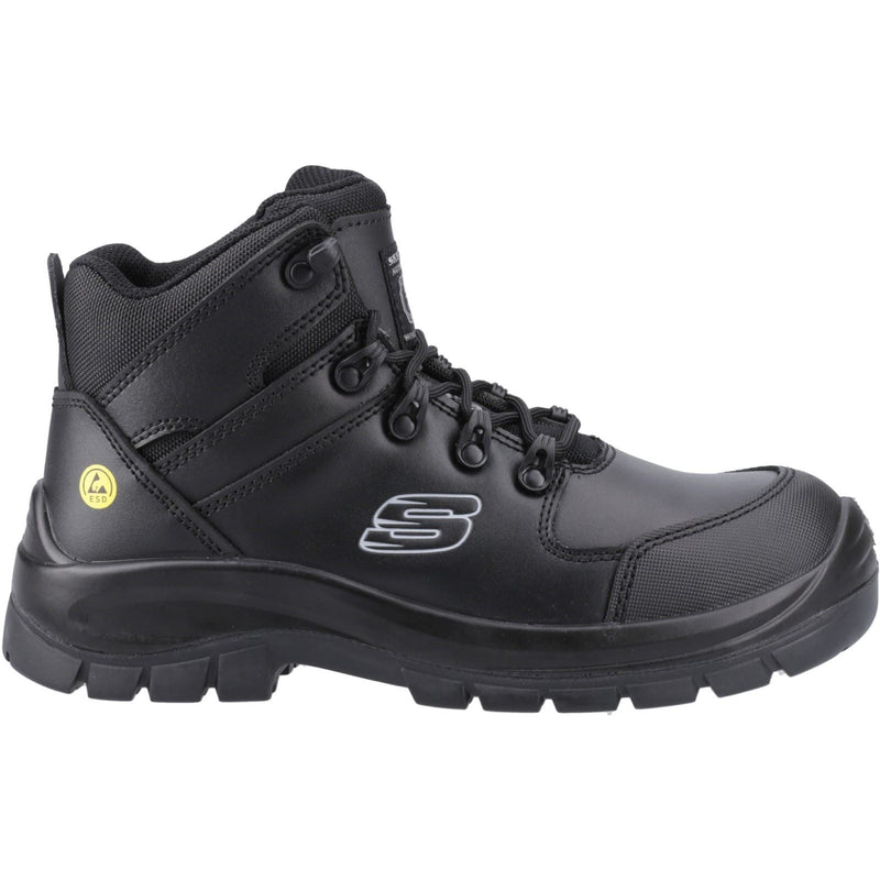 Skechers Workwear Trophus Kilram Bottes De Sécurité En Cuir Pour Hommes Noires