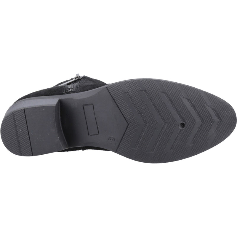 Hush Puppies Ingrid Femmes Suède Bottines Noires À Talons