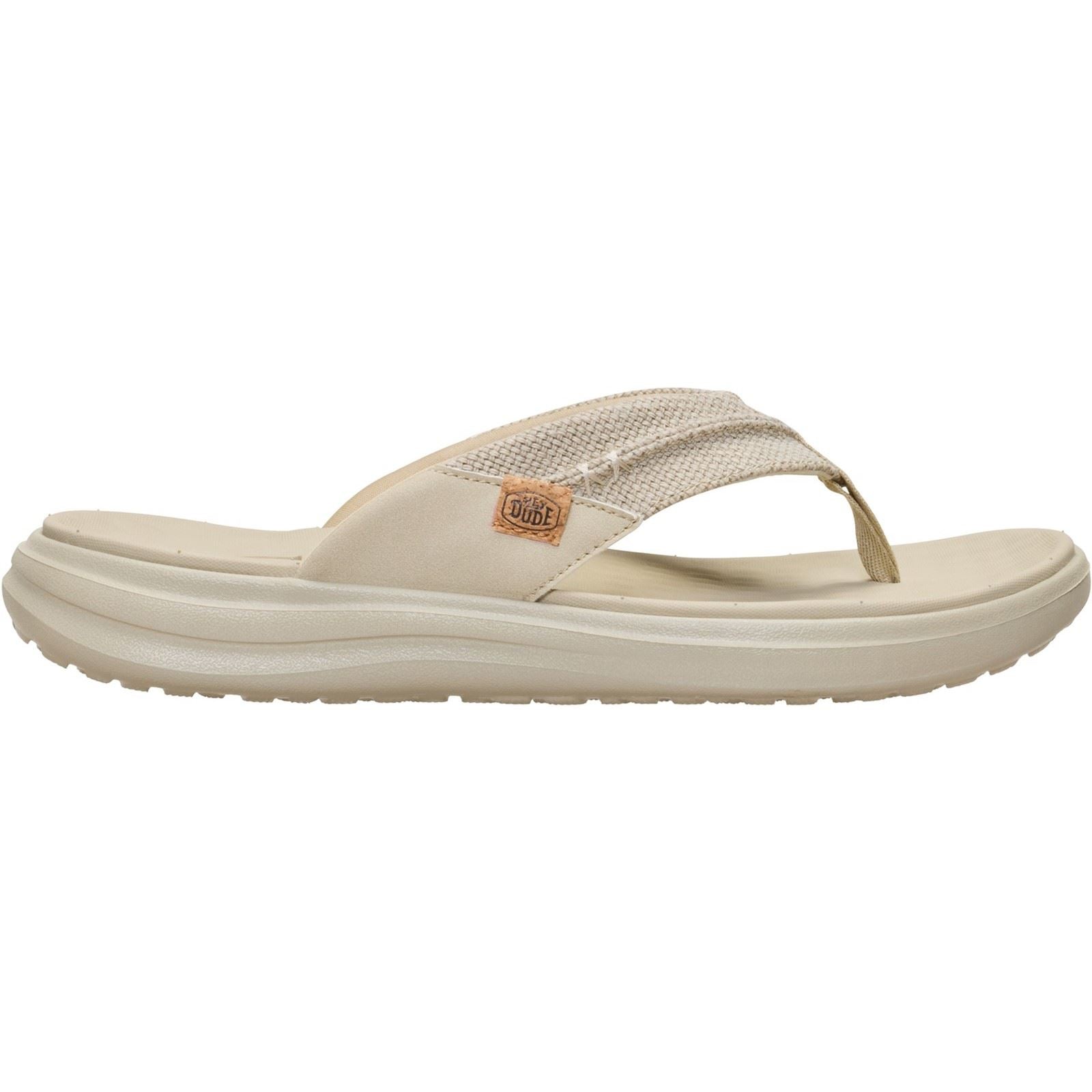 HEYDUDE Finn Flip Sandales Beiges En Polyester Pour Hommes
