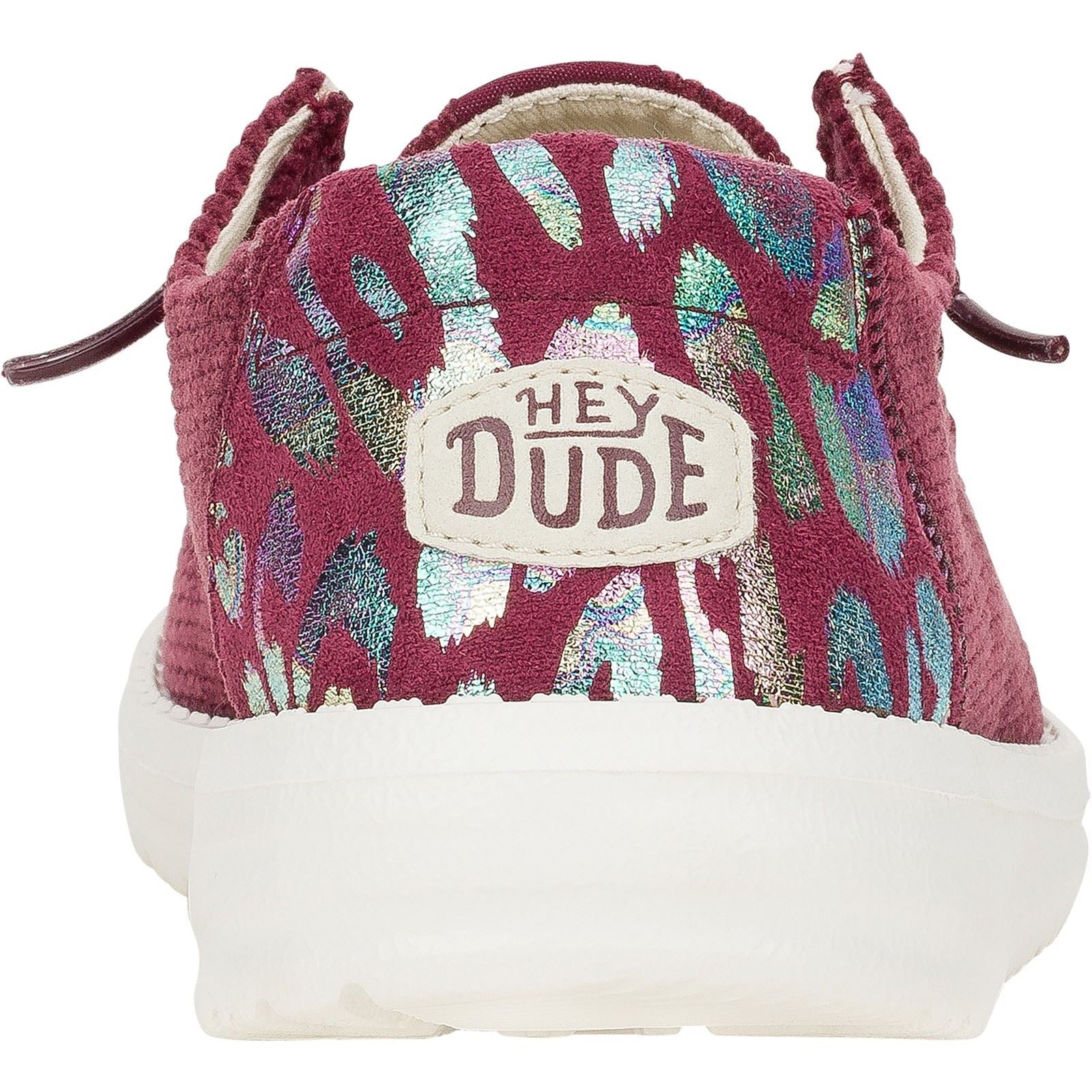 HEYDUDE Wendy Corduroy Leo Mocassins Bordeaux En Polyester Pour Femmes