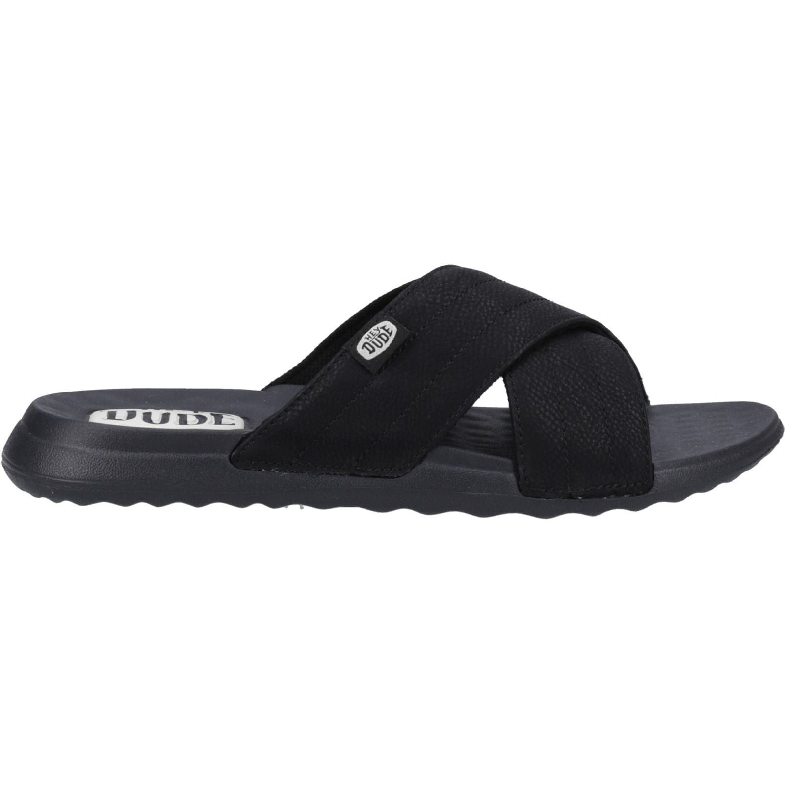 HEYDUDE Christi Slide Distressed Sandales Noires Pour Femmes