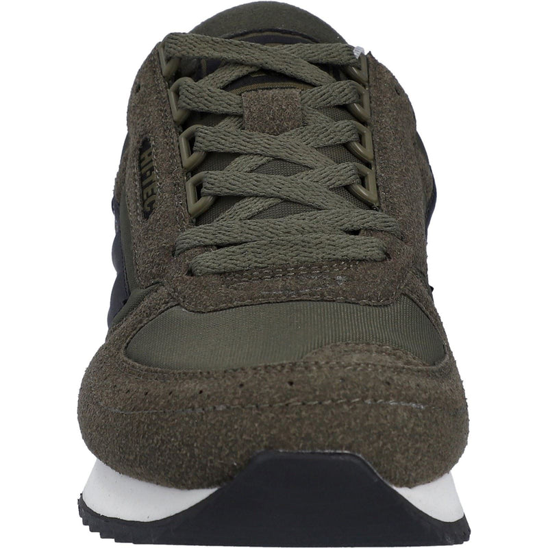 Hi-Tec Silver Shadow Chaussures À Lacets Pour Homme En Daim Synthétique/polyester Couleur Olive Foncé