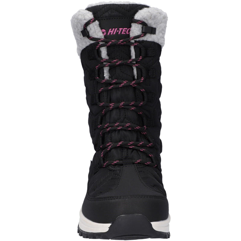 Hi-Tec Sophia Bottines D'hiver Pour Femmes En Nylon Noir Jet/fuchsia Festival