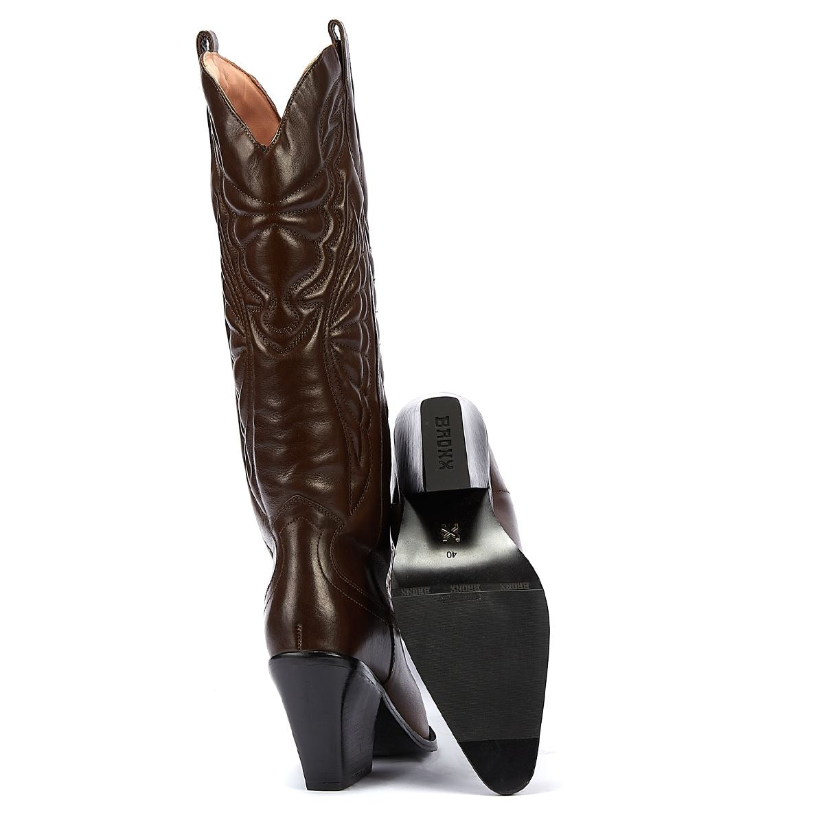 Bronx Nouvelles Bottes Marron Foncé Pour Femmes