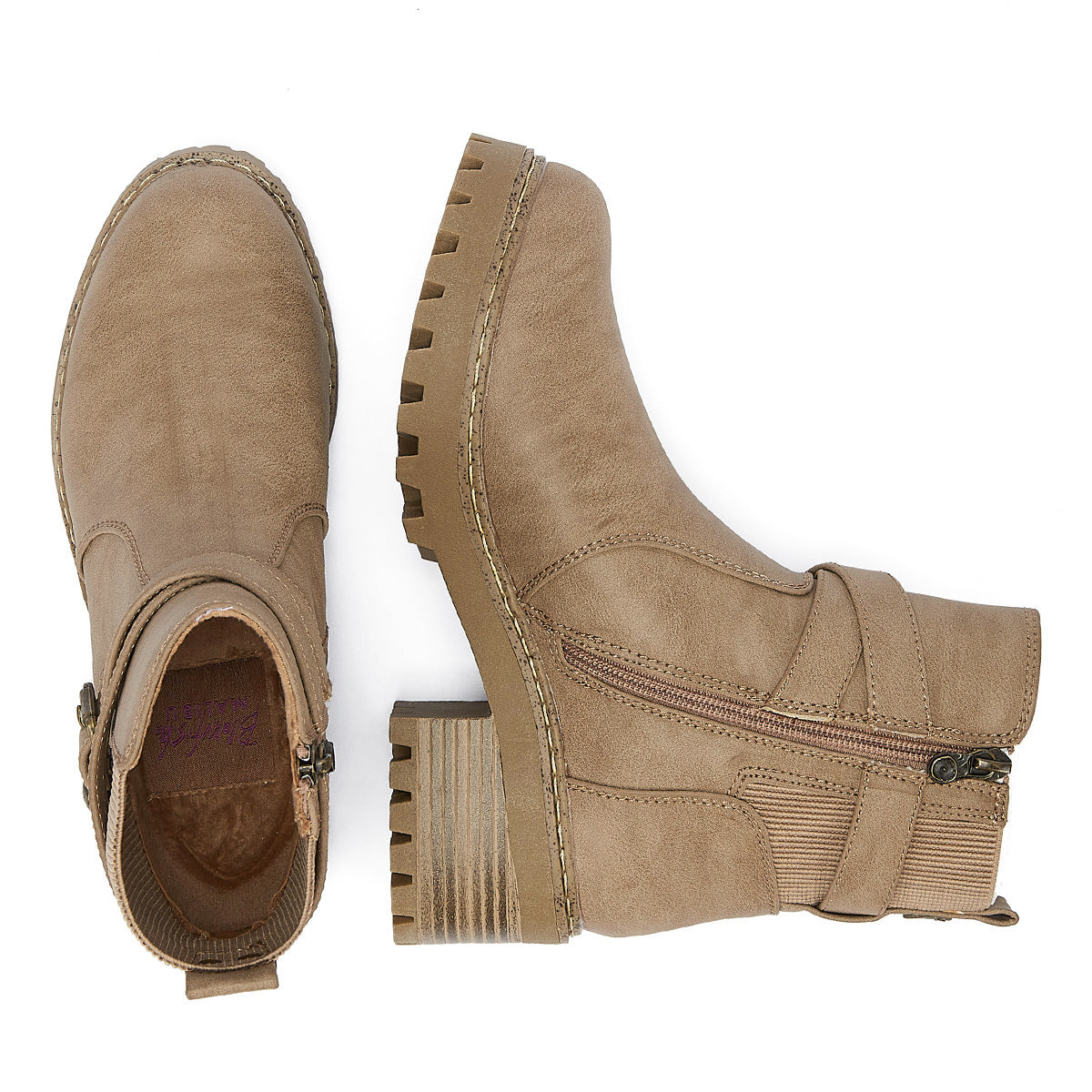 Blowfish Malibu Bottes En Cuir Marron Pour Femmes