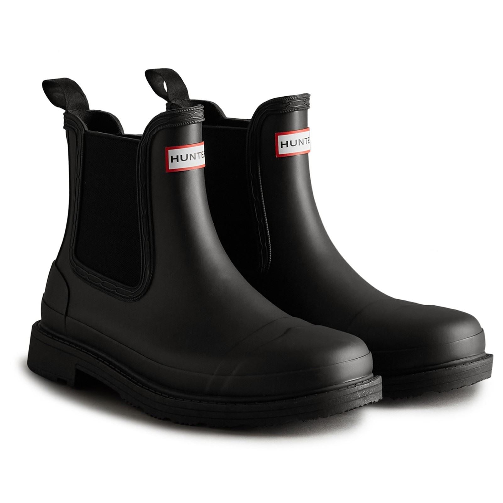Hunter Commando Bottes En Caoutchouc Pour Femmes, Noires