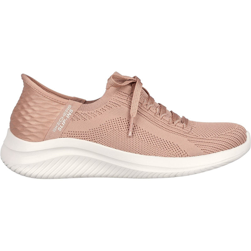 Skechers Ultra Flex 3.0 Brilliant Path Baskets En Toile Pour Femmes De Couleur Beige