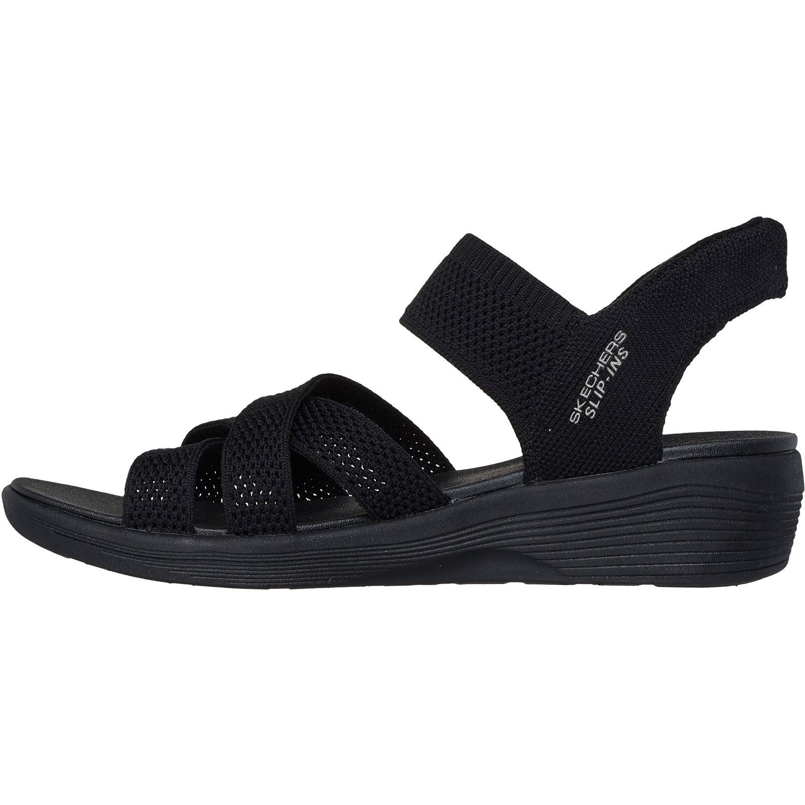 Skechers Arya - Cooling Off Sandales Noires En Polyester Pour Femmes