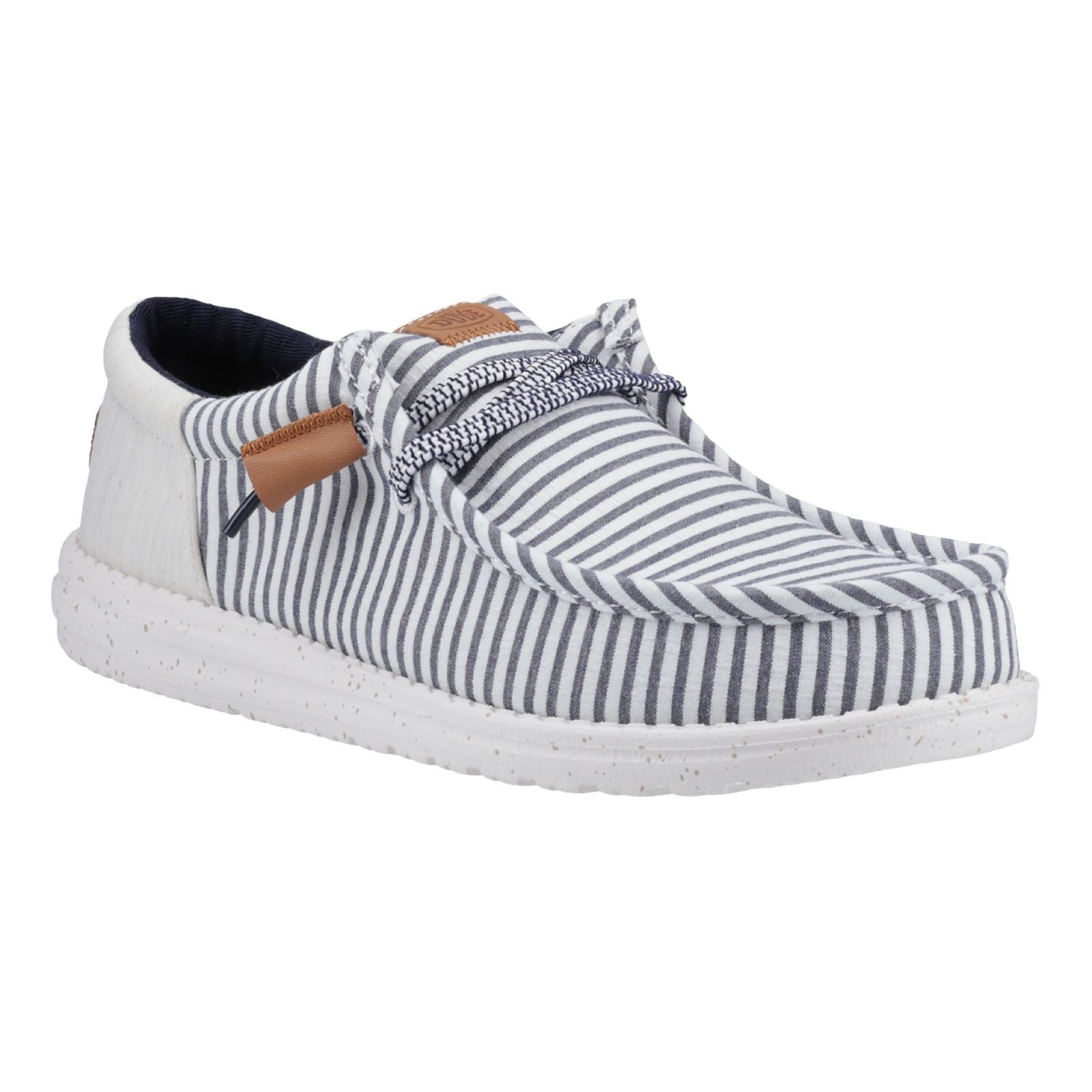 HEYDUDE Wally Funk Nu Prep Chaussures Mocassins En Coton Pour Homme En Bleu Princess/Bois Cendré