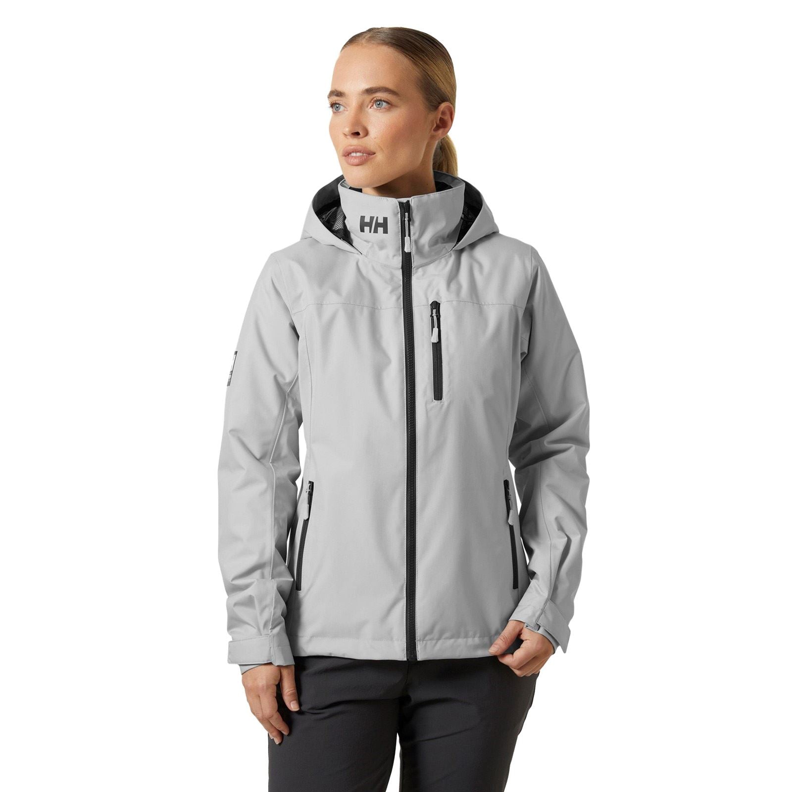 Helly Hansen Sport Crew Hooded Midlayer Sailing 2.0 Veste De Navigation Grise Pour Femmes