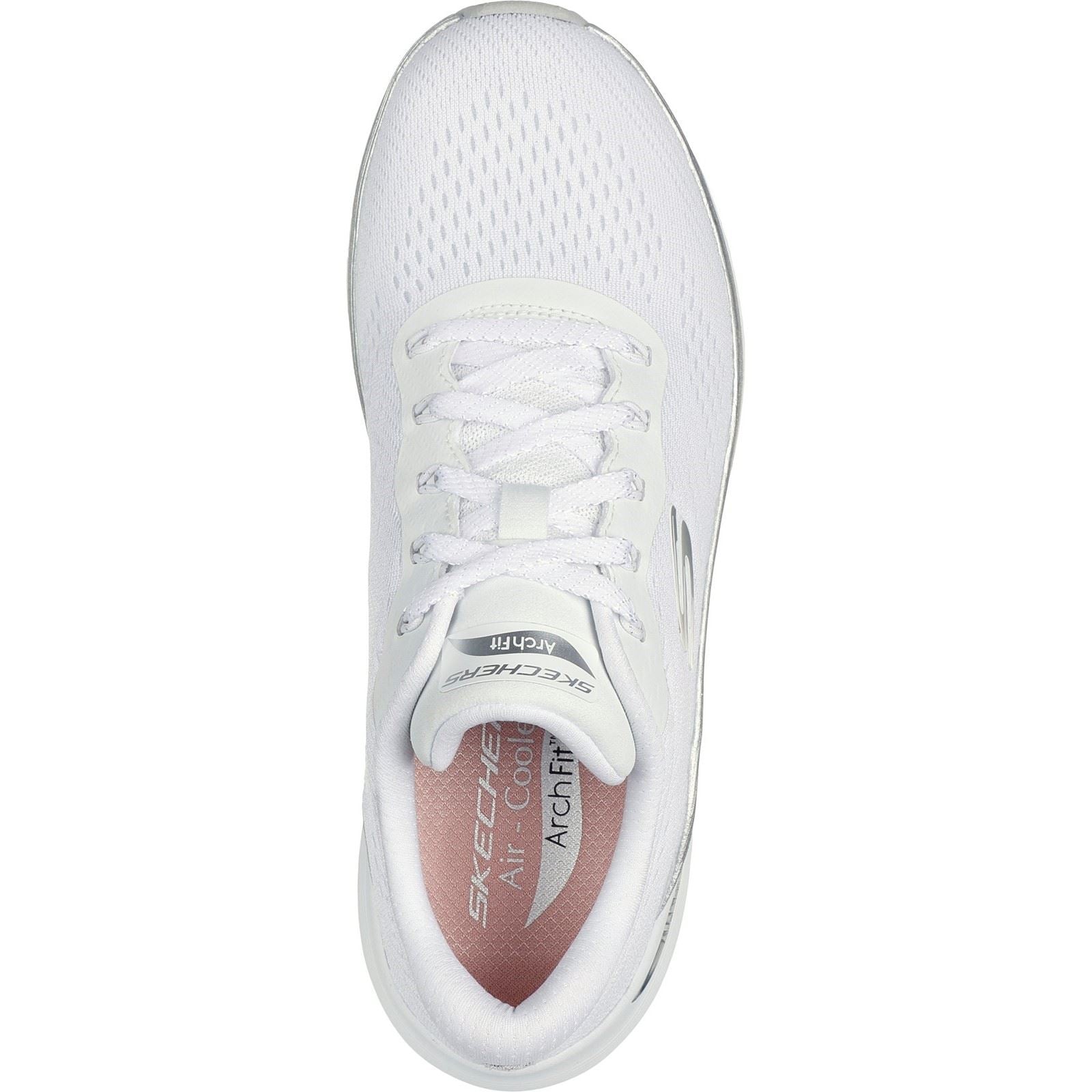 Skechers Arch Fit 2.0 Glow The Distance Chaussures De Sport Blanc/Argent Pour Femme