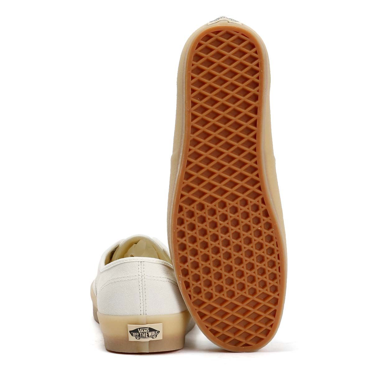 Vans Authentic Crepe Baskets Blanches En Cuir Pour Hommes
