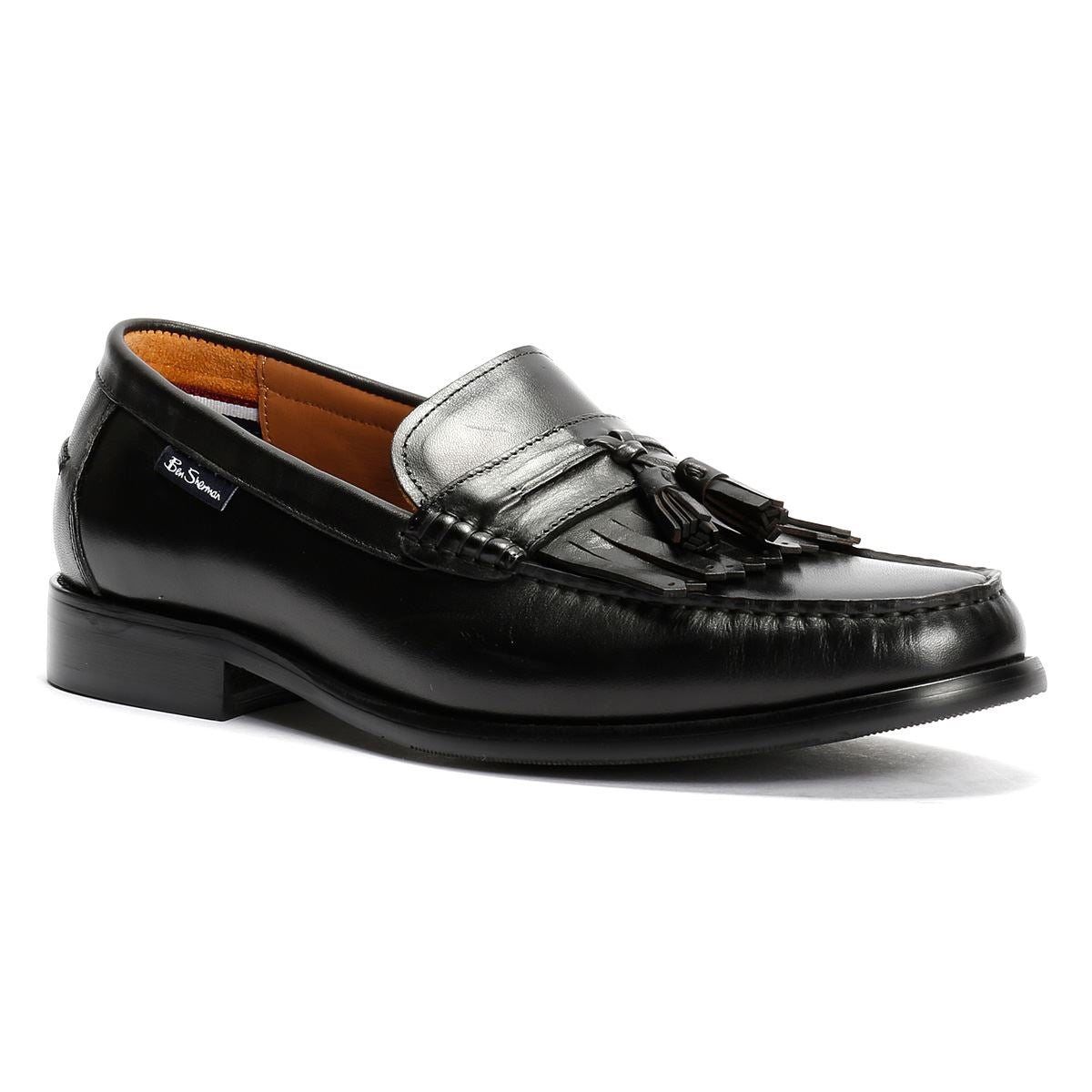 Ben Sherman Buster Mocassins Noirs En Cuir Pour Hommes