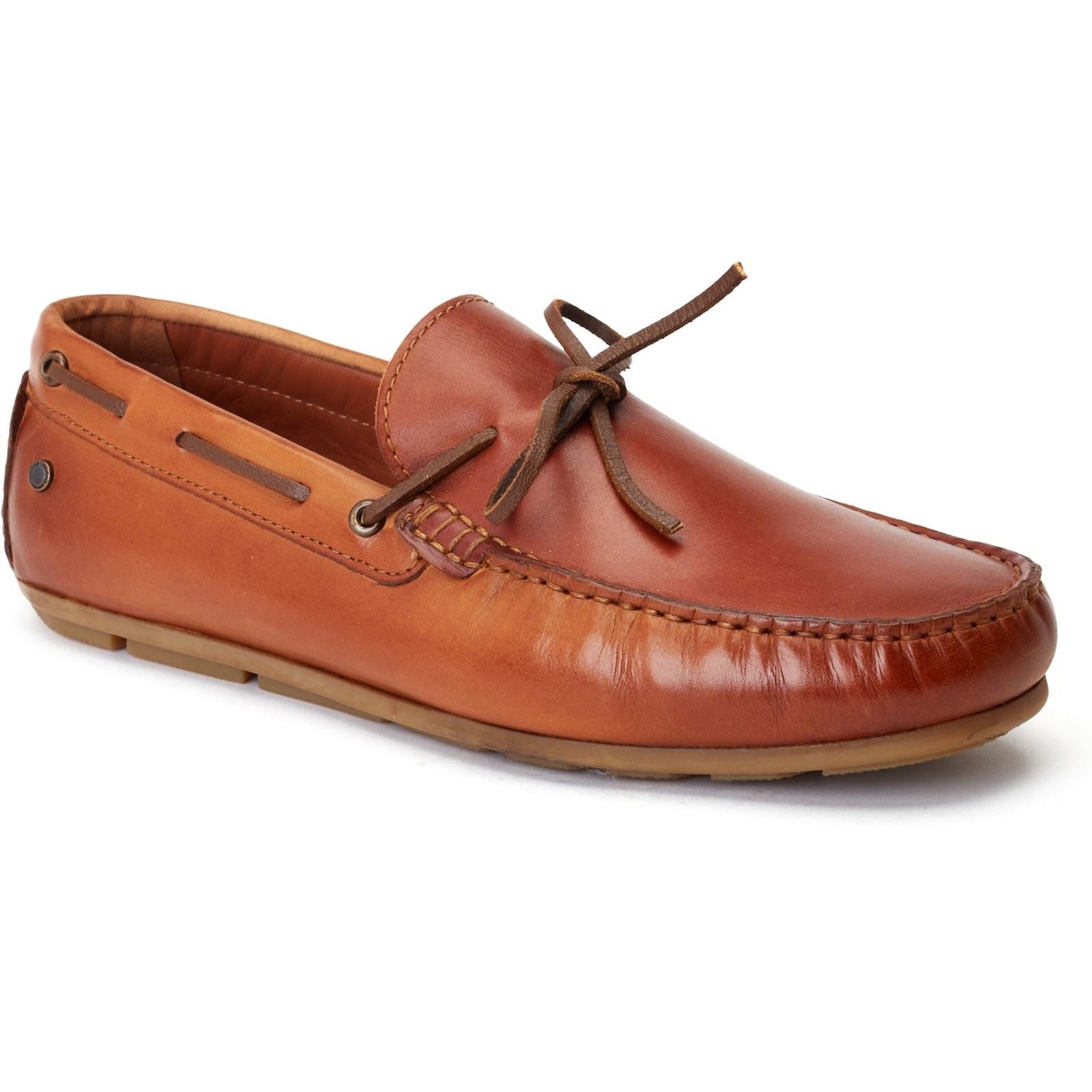Base London Brooks Chaussures À Enfiler Pour Hommes En Cuir Brûlé