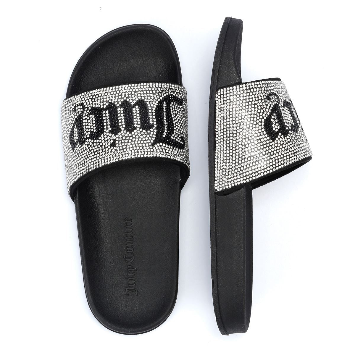 Juicy Couture Donna Diamante Mules Noires Pour Femmes