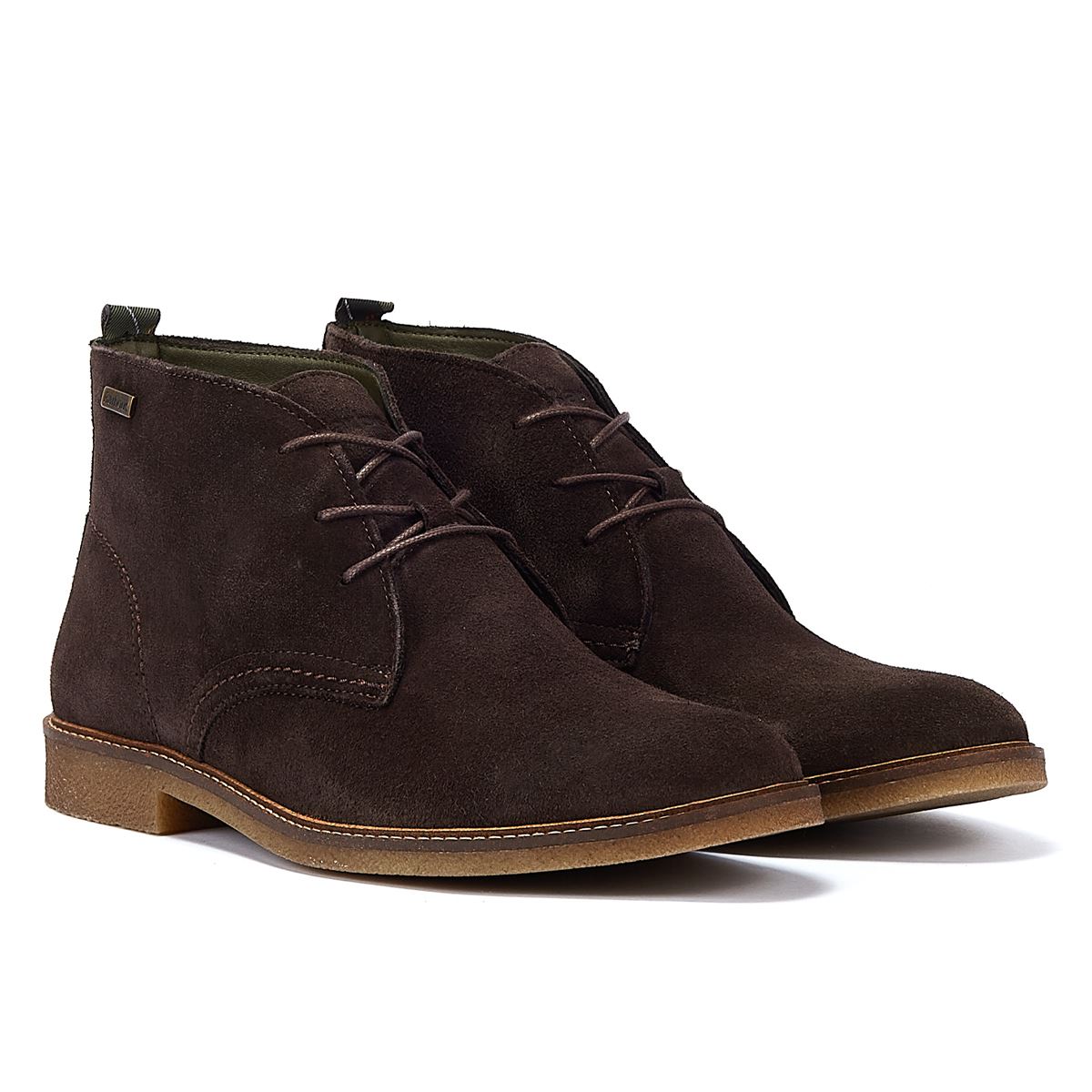 Barbour Sonoran Choco Suede Bottes Marron Foncé Pour Hommes