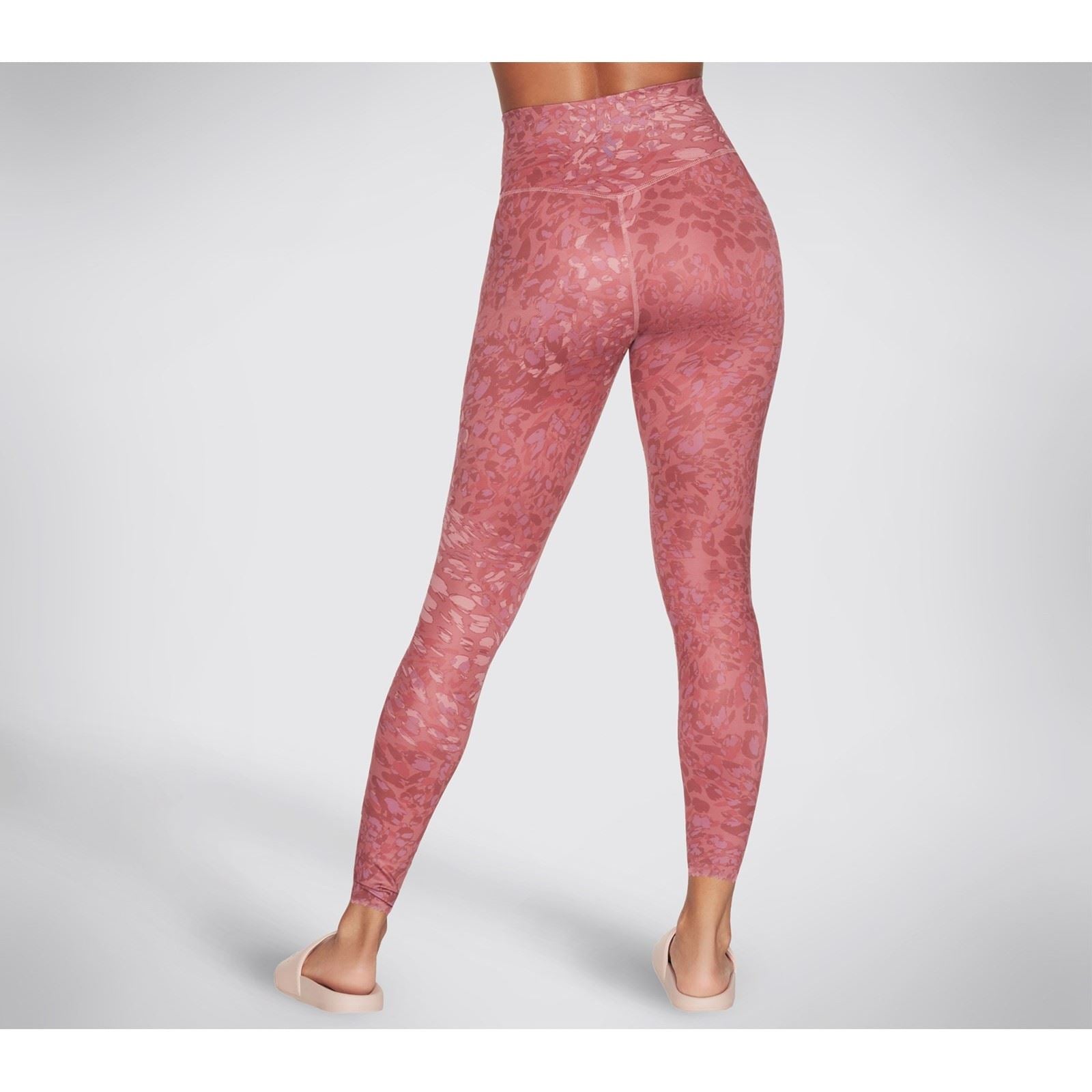 Skechers Performance Go Sculpt HW Leopard Legging Leggings De Sport Pour Femmes En Polyester Rose