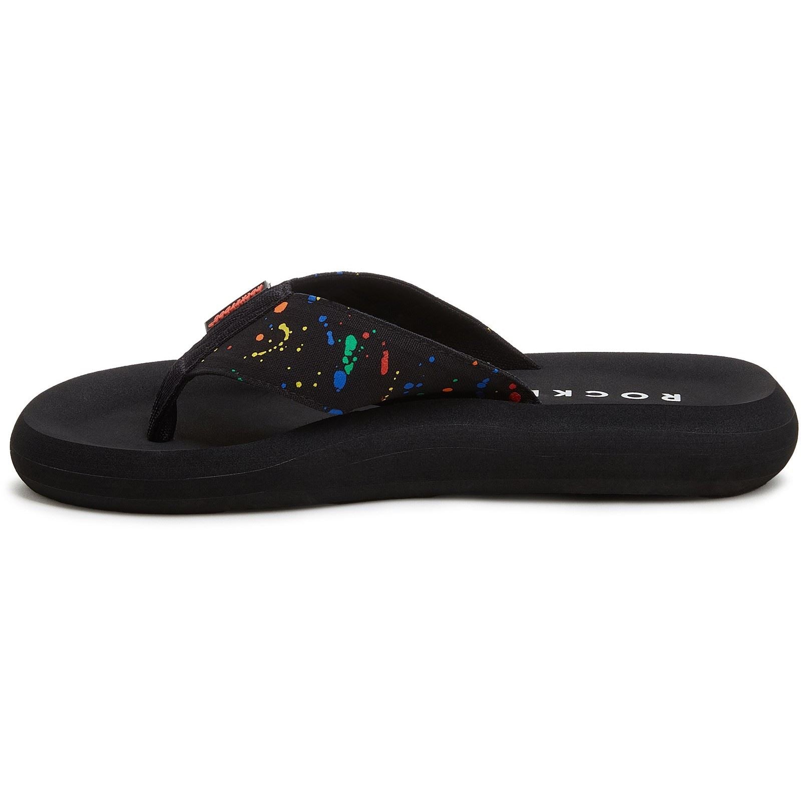 Rocket Dog Spotlight Splash Sandales En Coton Pour Femmes Noires/Multicolores