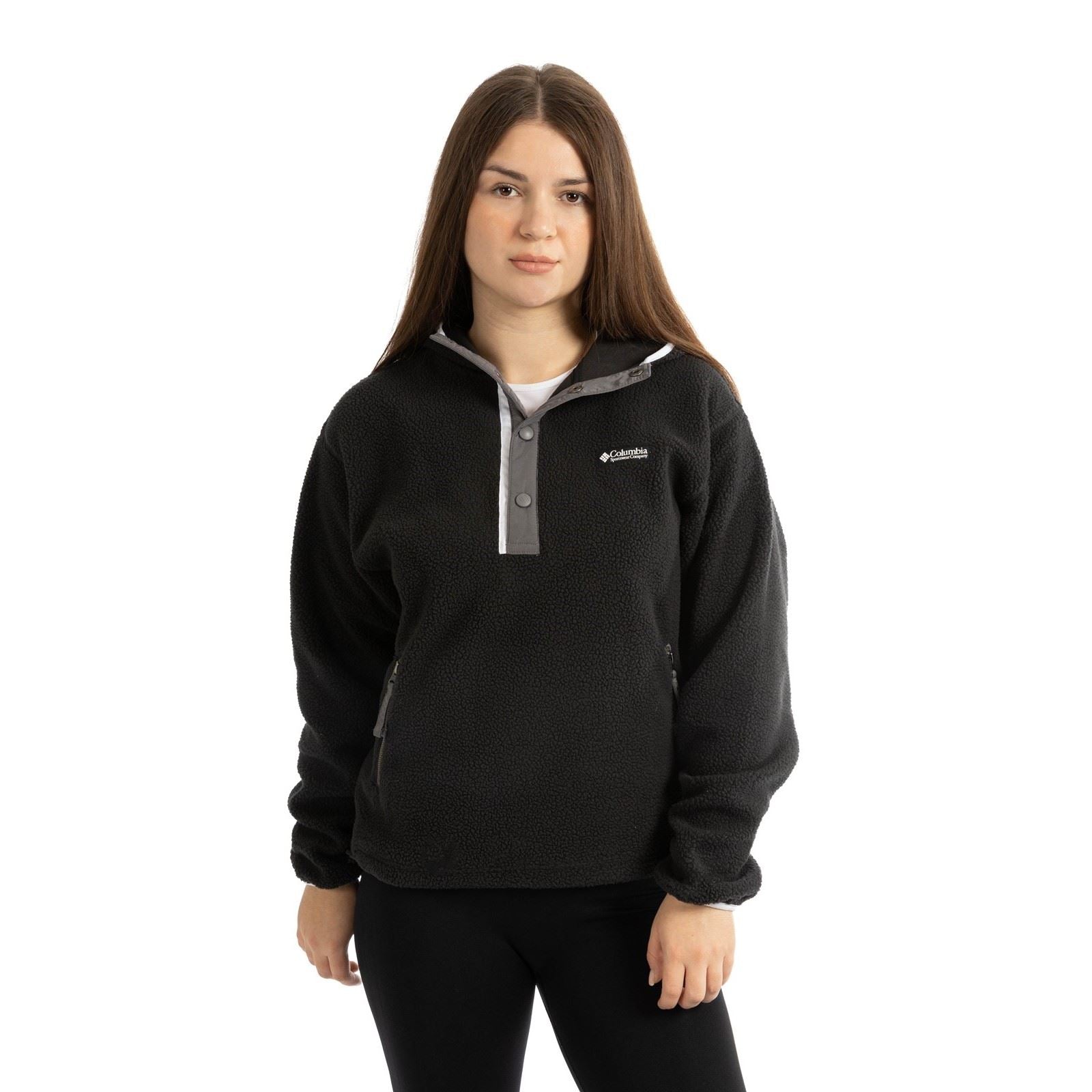 Columbia Helvetia II Hoodie Sweat À Capuche Noir En Polyester Pour Femme