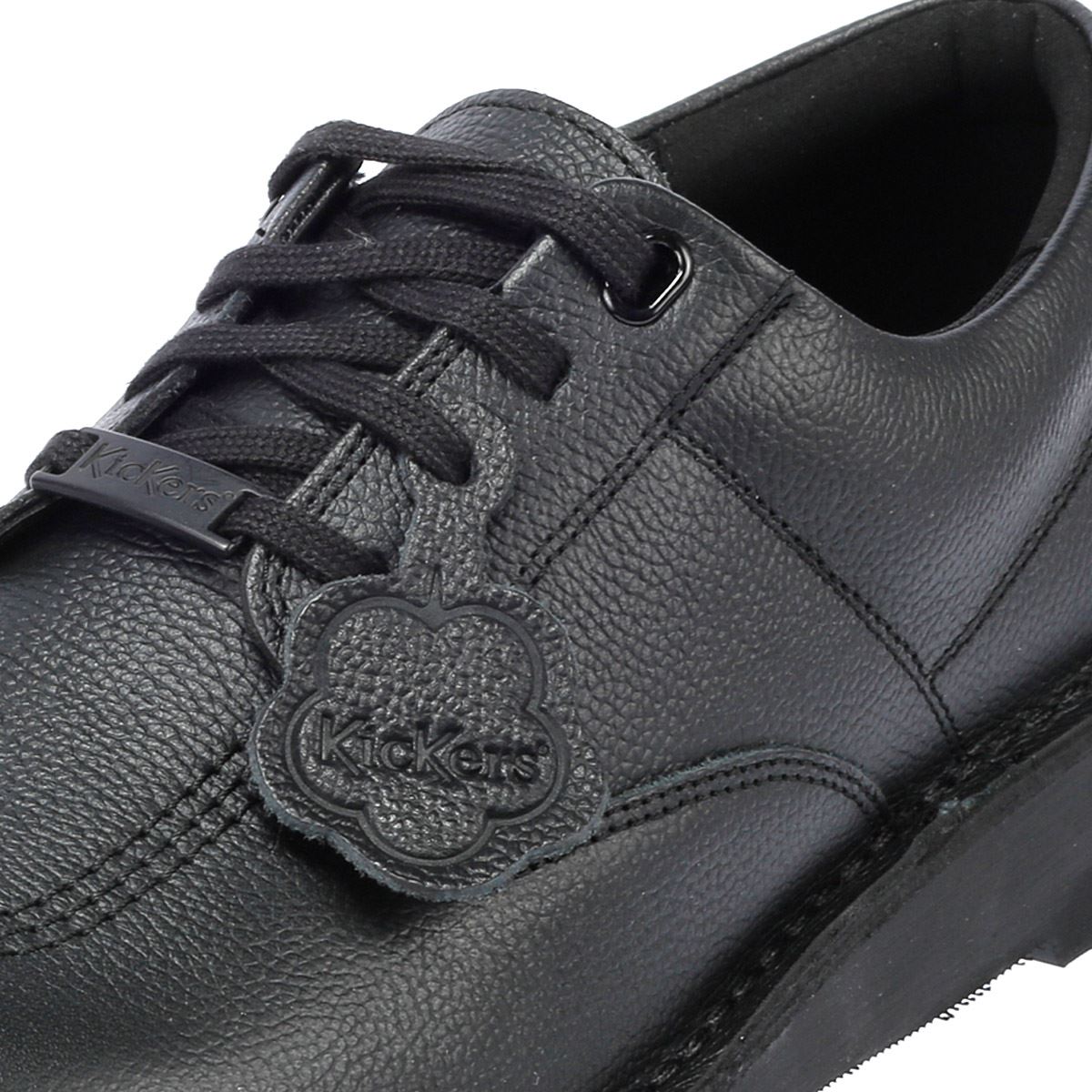 Kickers Kick Lo Tumble Chaussures Noires En Cuir