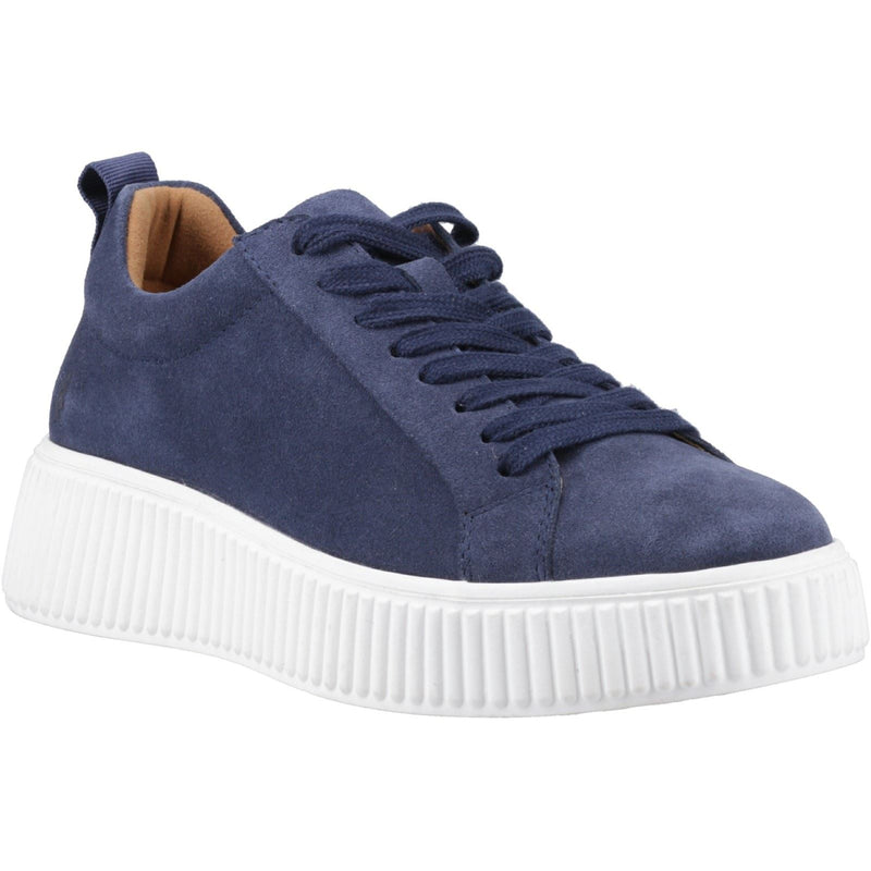 Hush Puppies Harlow Suede Chaussures De Sport Indigo Pour Femmes En Suède
