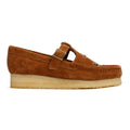 Clarks Originals Wallabee T Bar Chaussures Pour Femmes En Suède Marron