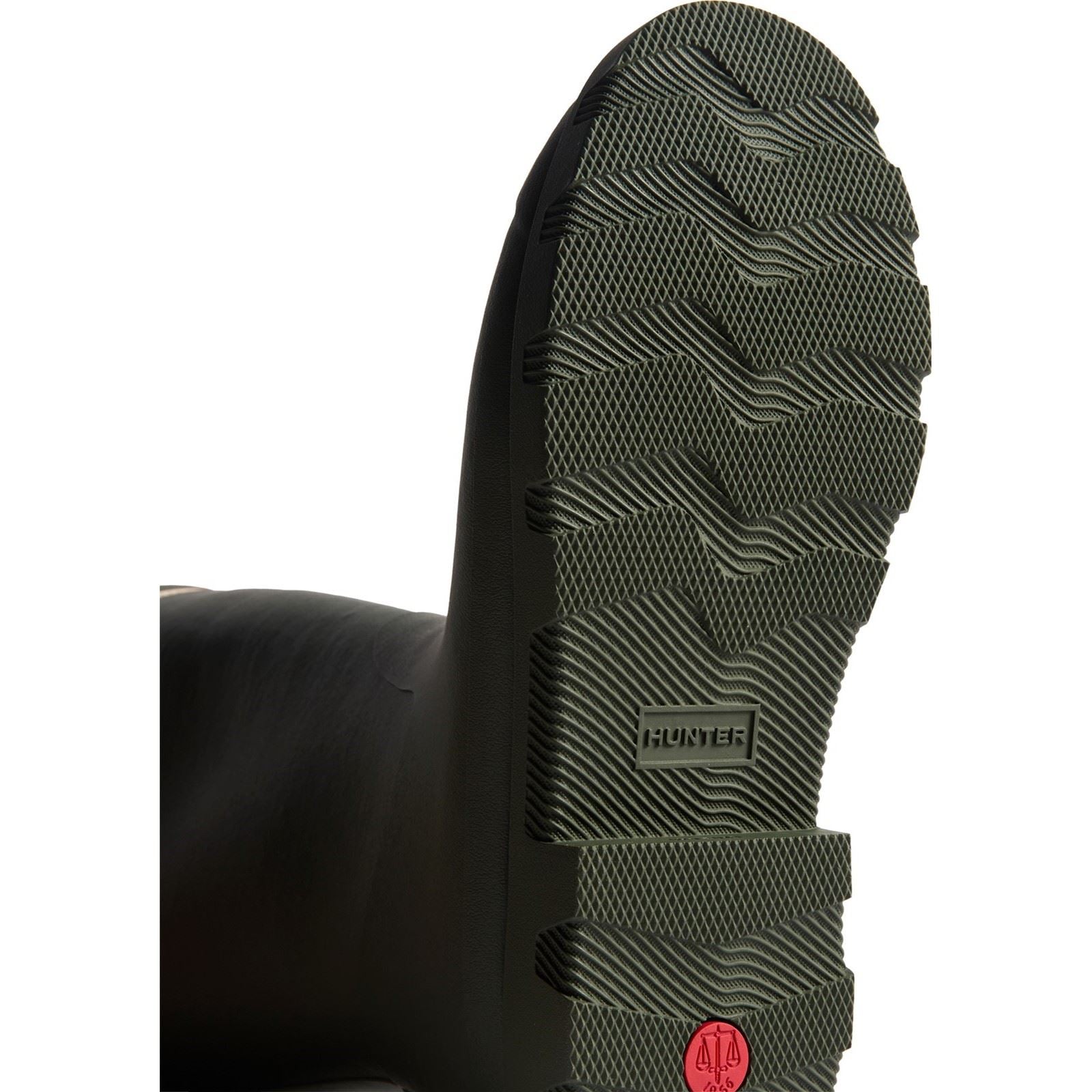 Hunter Downpour Tall Insulated Bottes De Wellington En Caoutchouc Pour Femmes En Olive Foncé