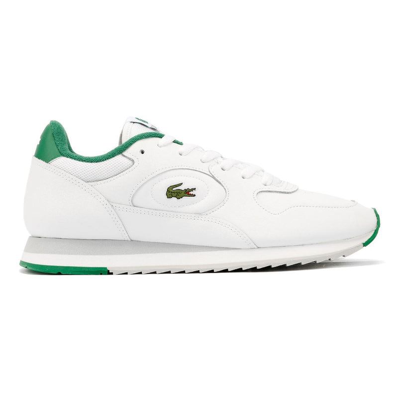 Lacoste Linetrack Baskets Blanches En Cuir Pour Hommes