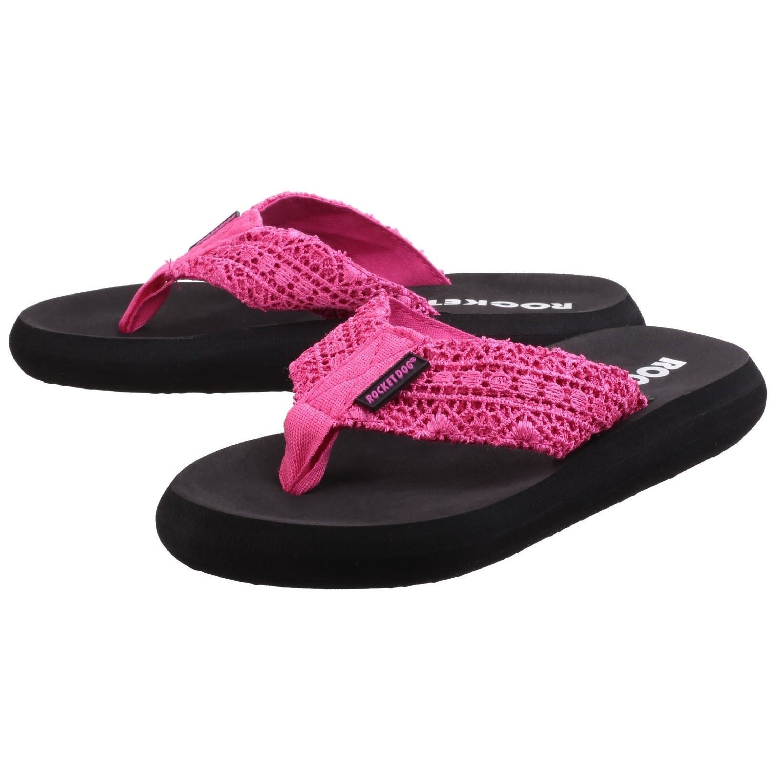 Rocket Dog Spotlight Lima Tongs Pour Femmes En Tissu Rose