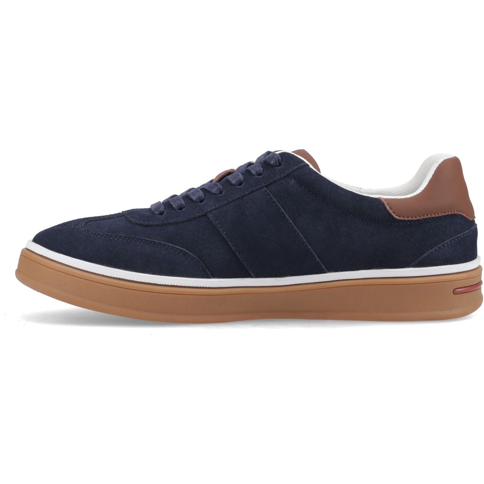 Hush Puppies Carlos Suede Trainer Baskets En Cuir Pour Hommes Carlos Suede Sneakers Bleu Marine