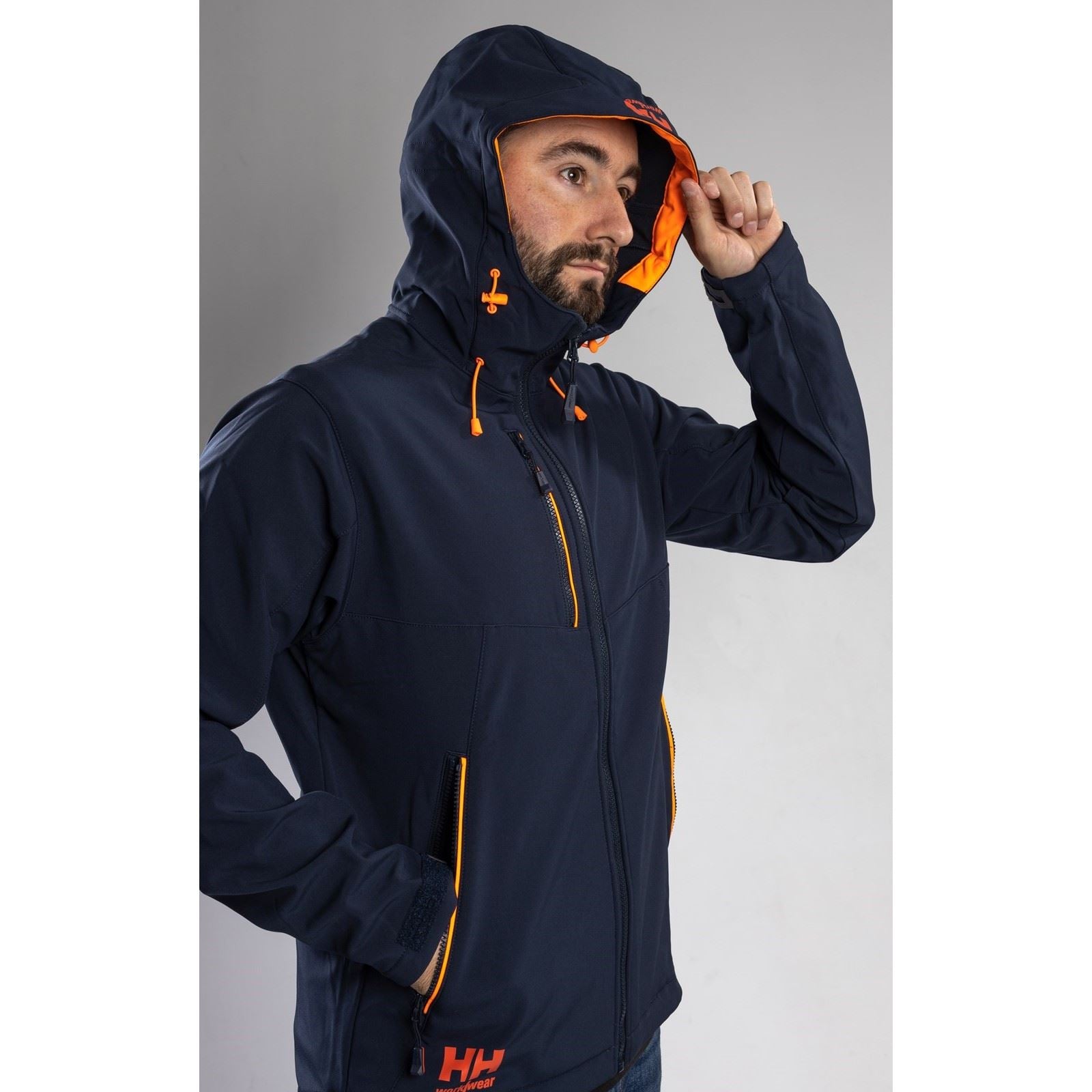 Helly Hansen Workwear Chelsea Evolution Softs SweatShirt À Capuche Bleu Unisexe En Polyester Pour Adultes