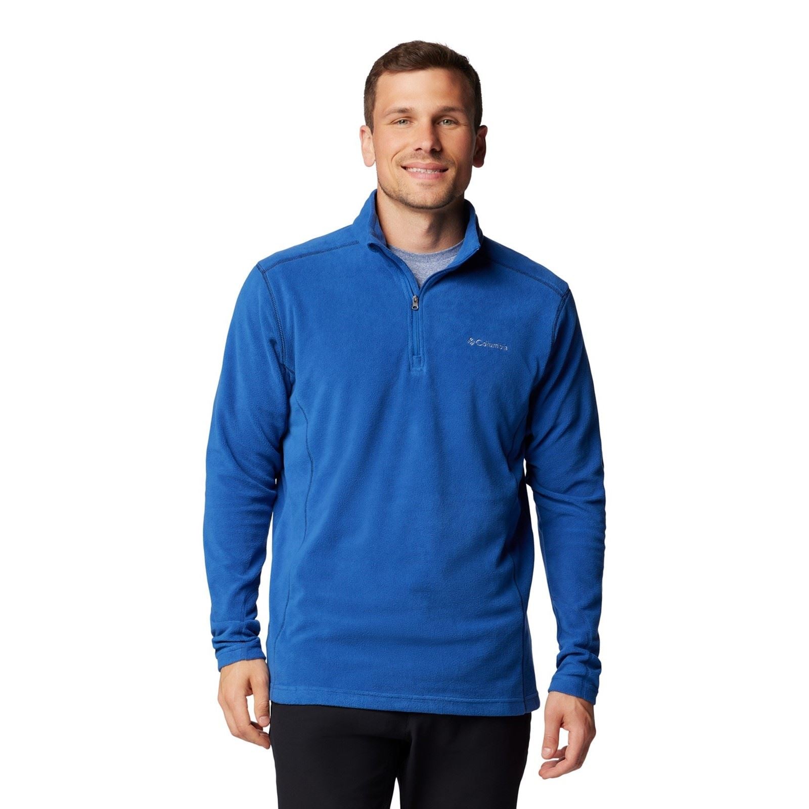 Columbia Klamath Range II Half Zip Veste En Polaire Bleue Pour Homme