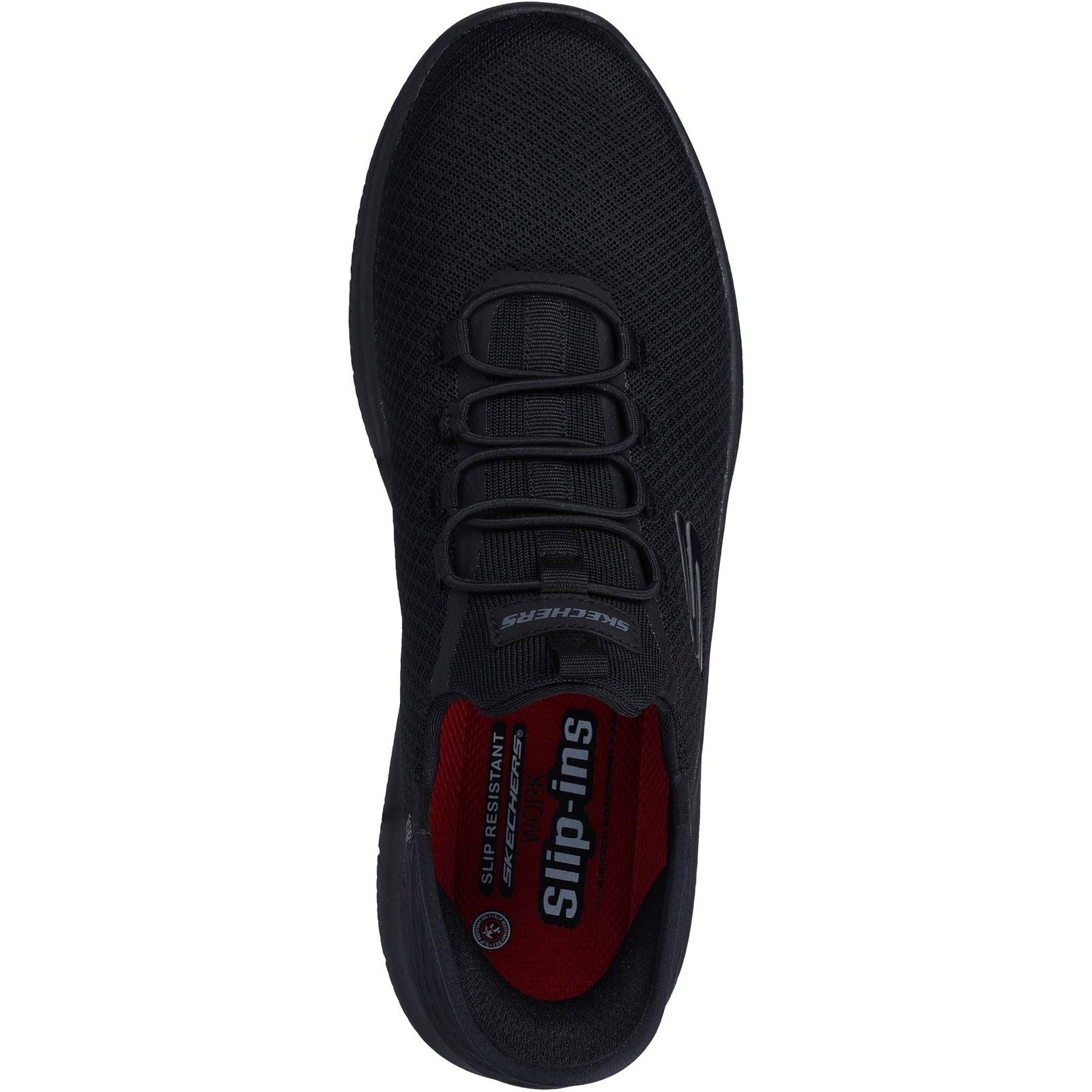Skechers Workwear Summits - Colsin Baskets De Sécurité Noires Pour Hommes En Textile