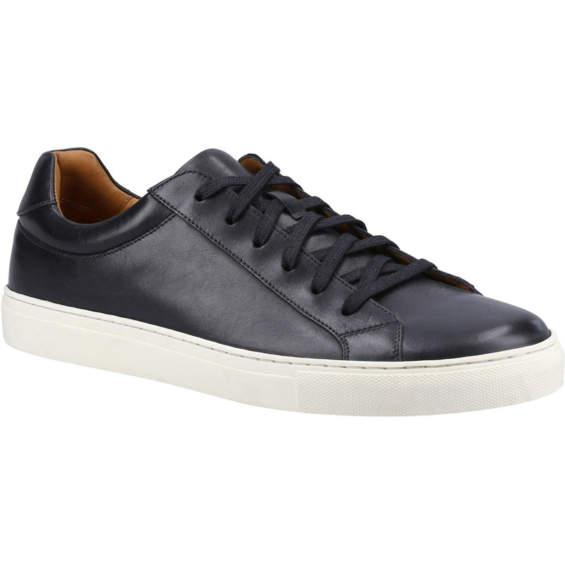 Hush Puppies Colton Baskets Noires En Cuir Pour Hommes