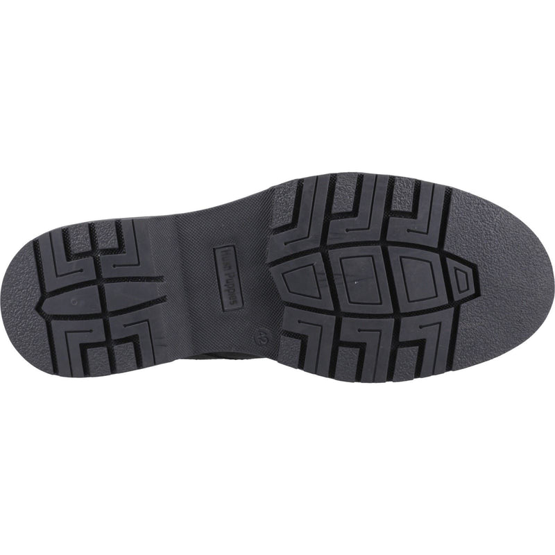 Hush Puppies Jamie Bottes En Cuir Noires Pour Hommes