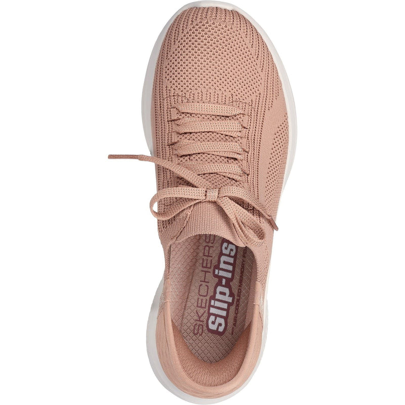 Skechers Ultra Flex 3.0 Brilliant Path Baskets En Toile Pour Femmes De Couleur Beige