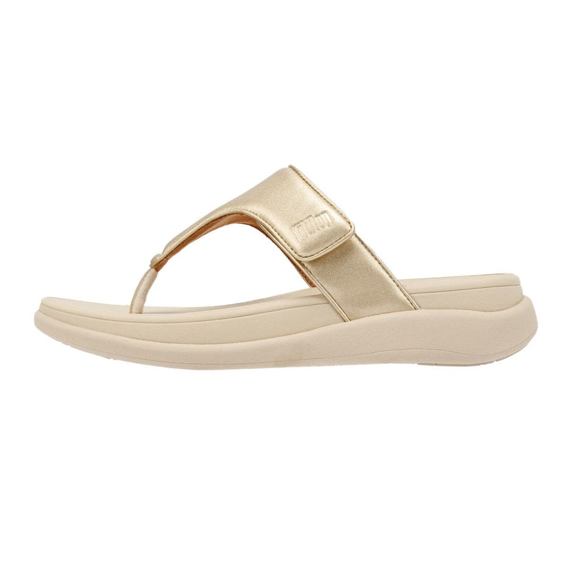 FitFlop F-Mode Go Adjustable Flatform Sandales Dorées Pour Femmes