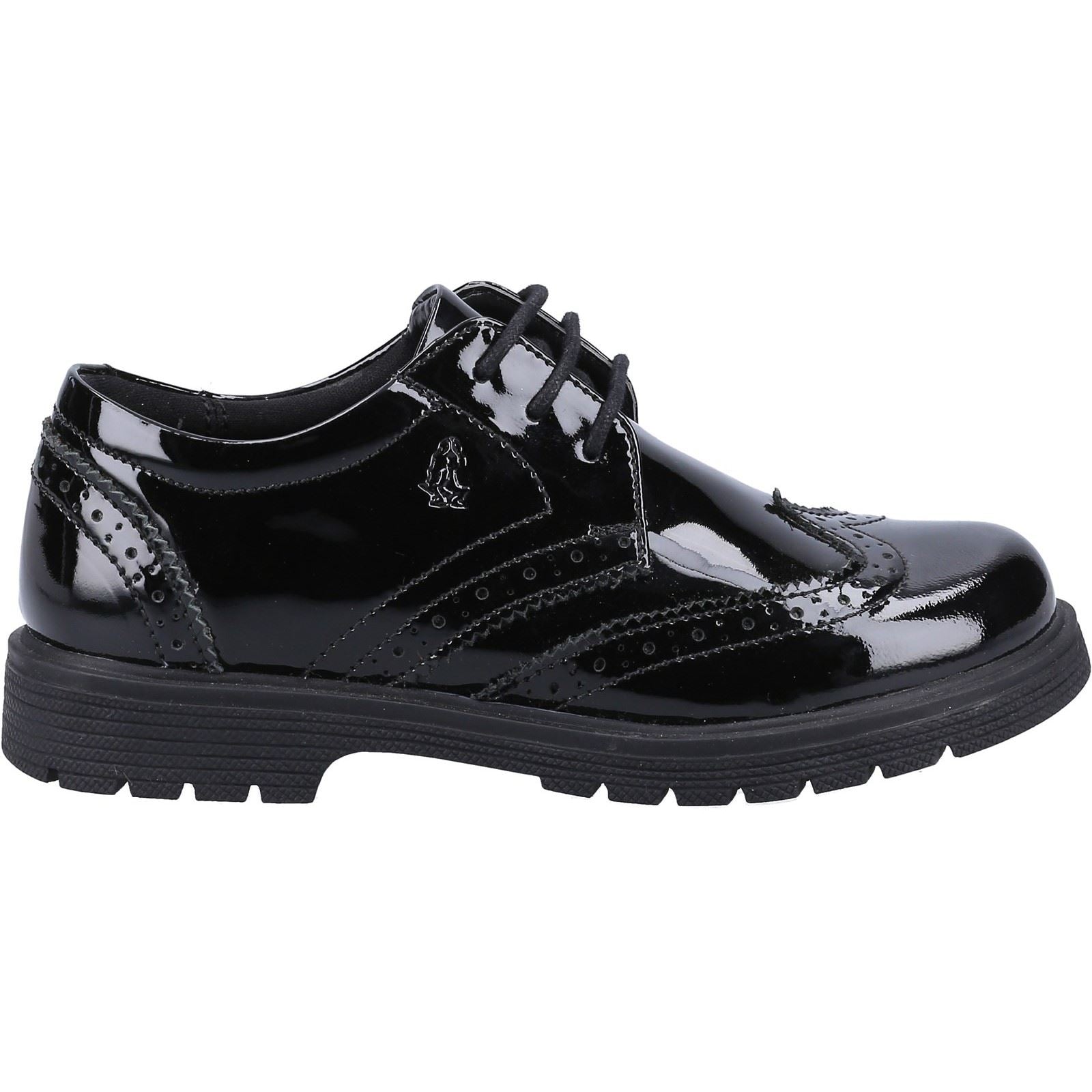 Hush Puppies SALLY PATENT JUNIOR Chaussures Noires Pour Filles En Cuir
