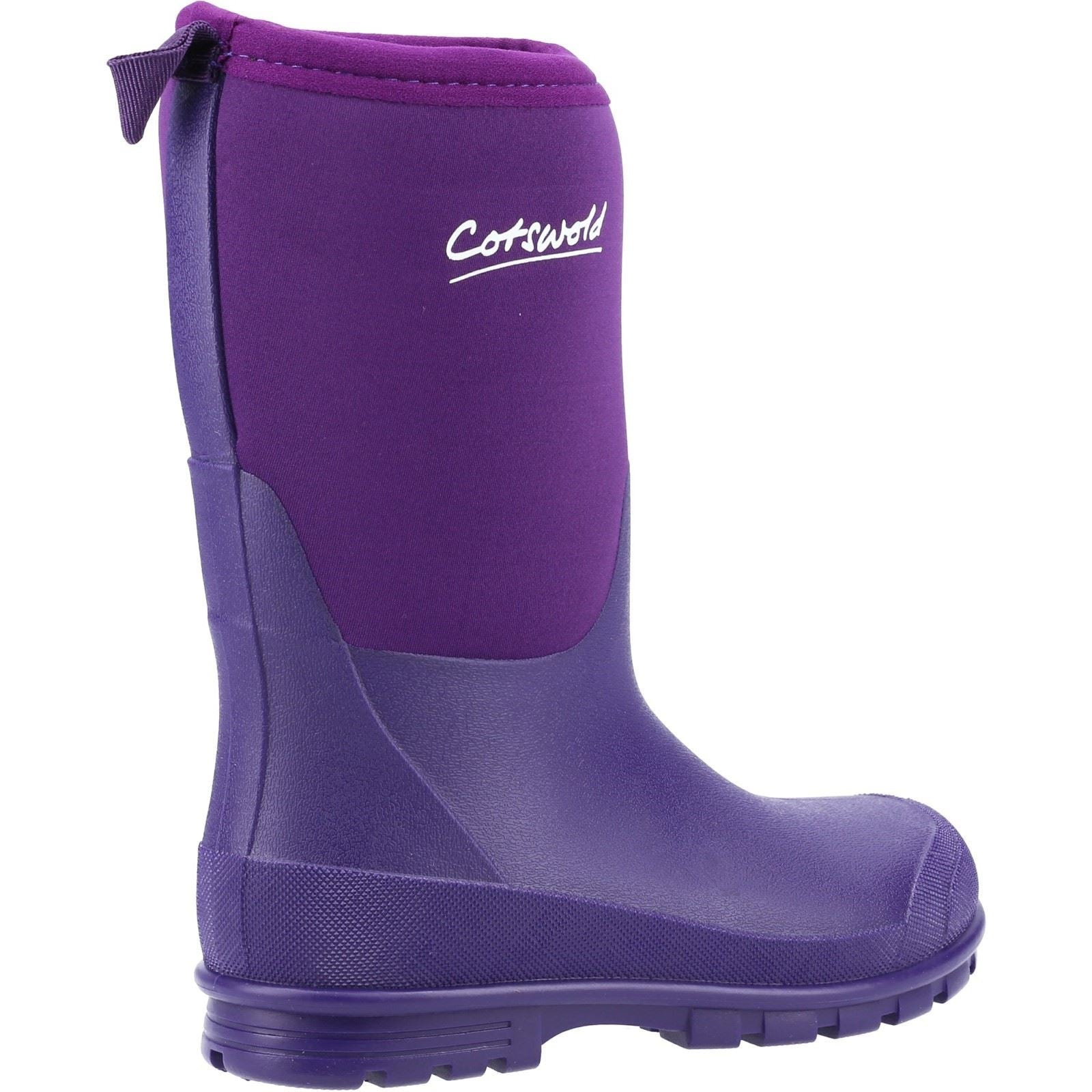 Cotswold Hilly Neoprene Tpr+neoprene Bottes En Caoutchouc Unisexe Pour Enfants En Violet