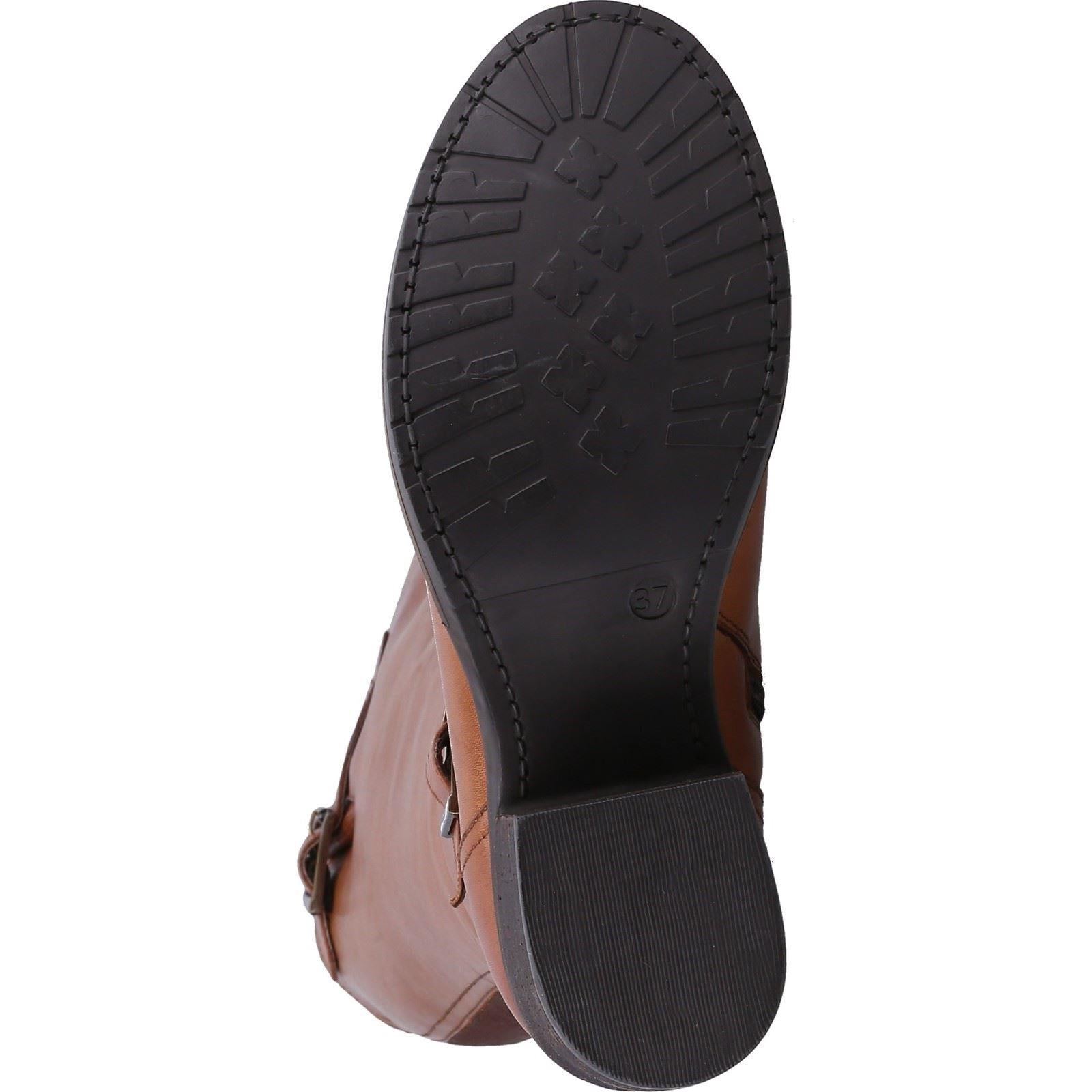 Hush Puppies Heidi Bottes En Cuir Pour Femmes De Couleur Marron
