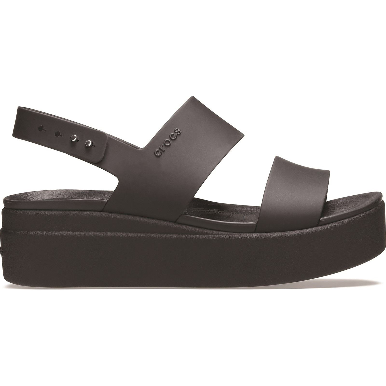 Crocs Brooklyn Low Wedge Crocs Brooklyn Low Wedge sandales noires pour femme en thermoplastique