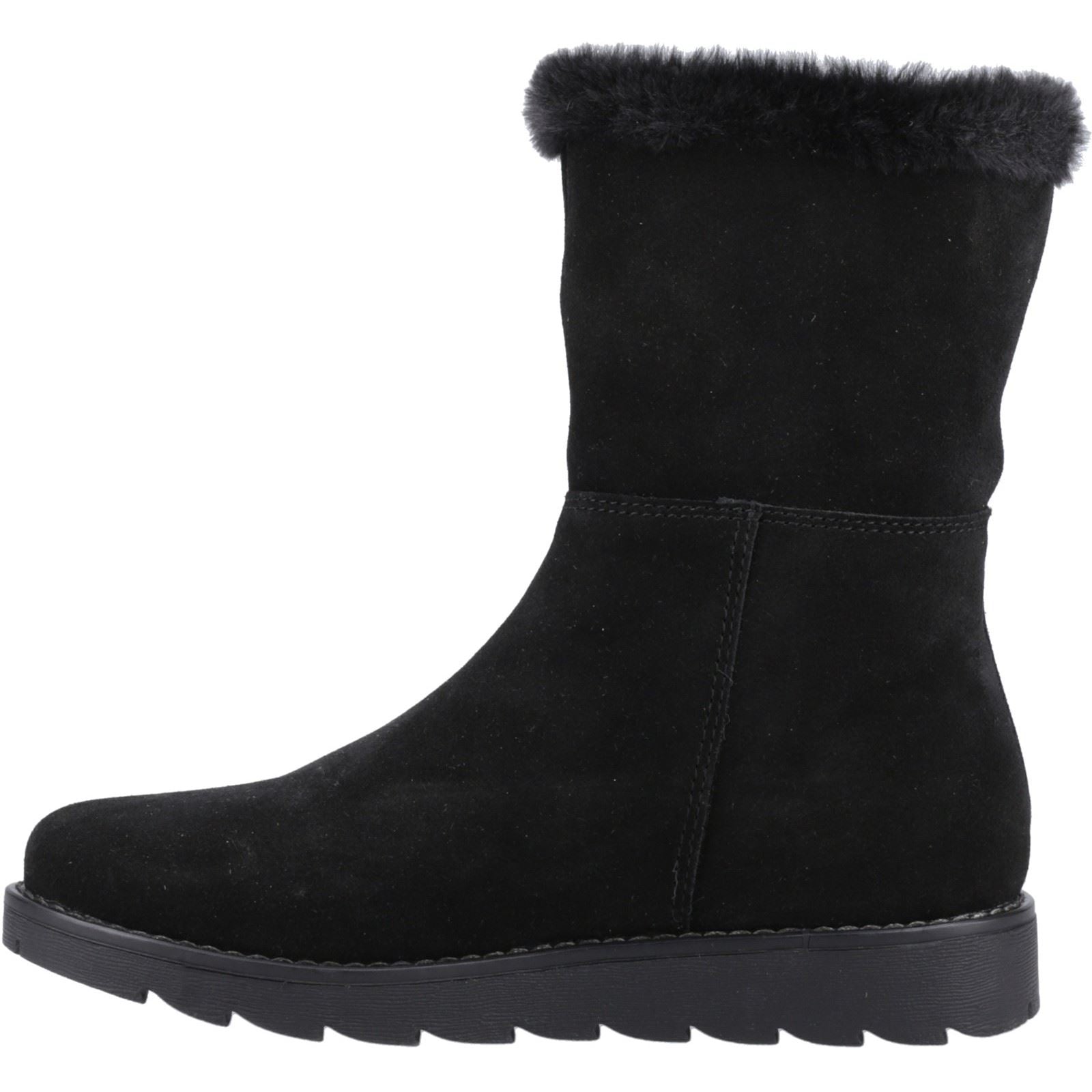 Hush Puppies Mary Bottes Noires Pour Femmes En Suède